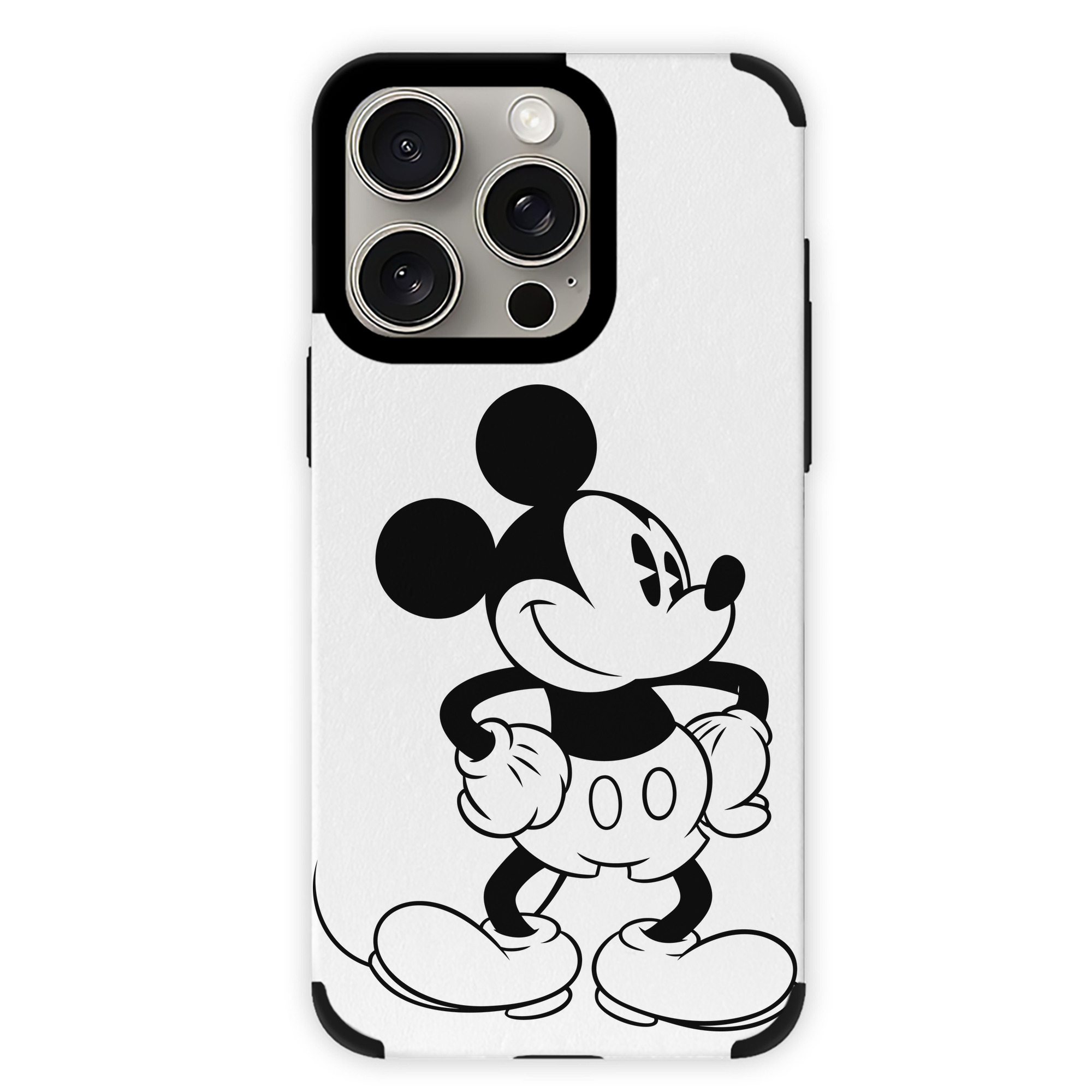 （画像用） ミッキーマウス Mickey Mouse 【iPhone15ProMax対応】 PUレザー スマホケース 耐衝撃＆黄変防止