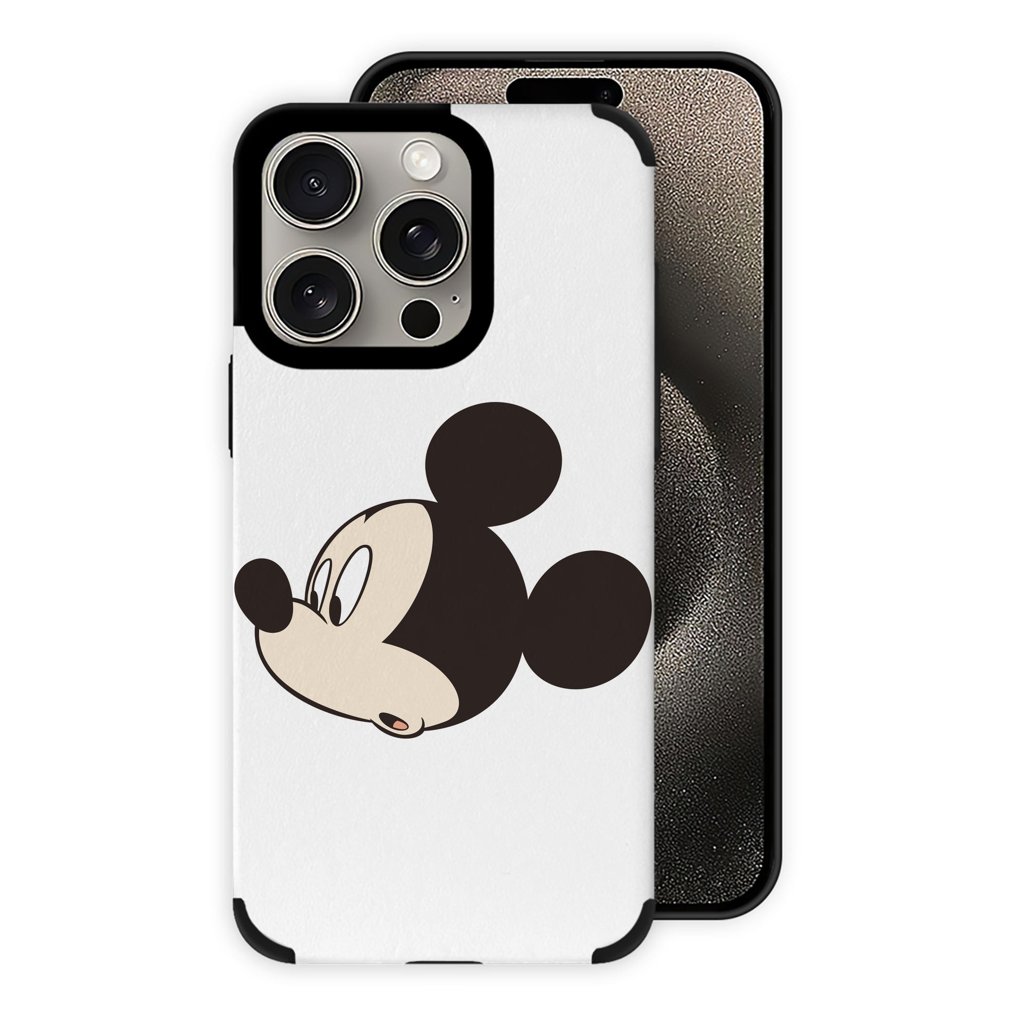 （画像用） ミッキーマウス Mickey Mouse 【iPhone15ProMax対応】 PUレザー スマホケース 耐衝撃＆黄変防止
