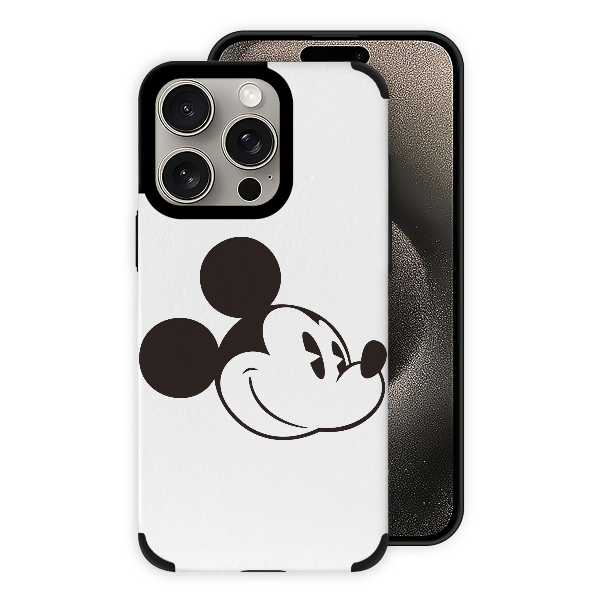 （画像用） ミッキーマウス Mickey Mouse 【iPhone15ProMax対応】 PUレザー スマホケース 耐衝撃＆黄変防止