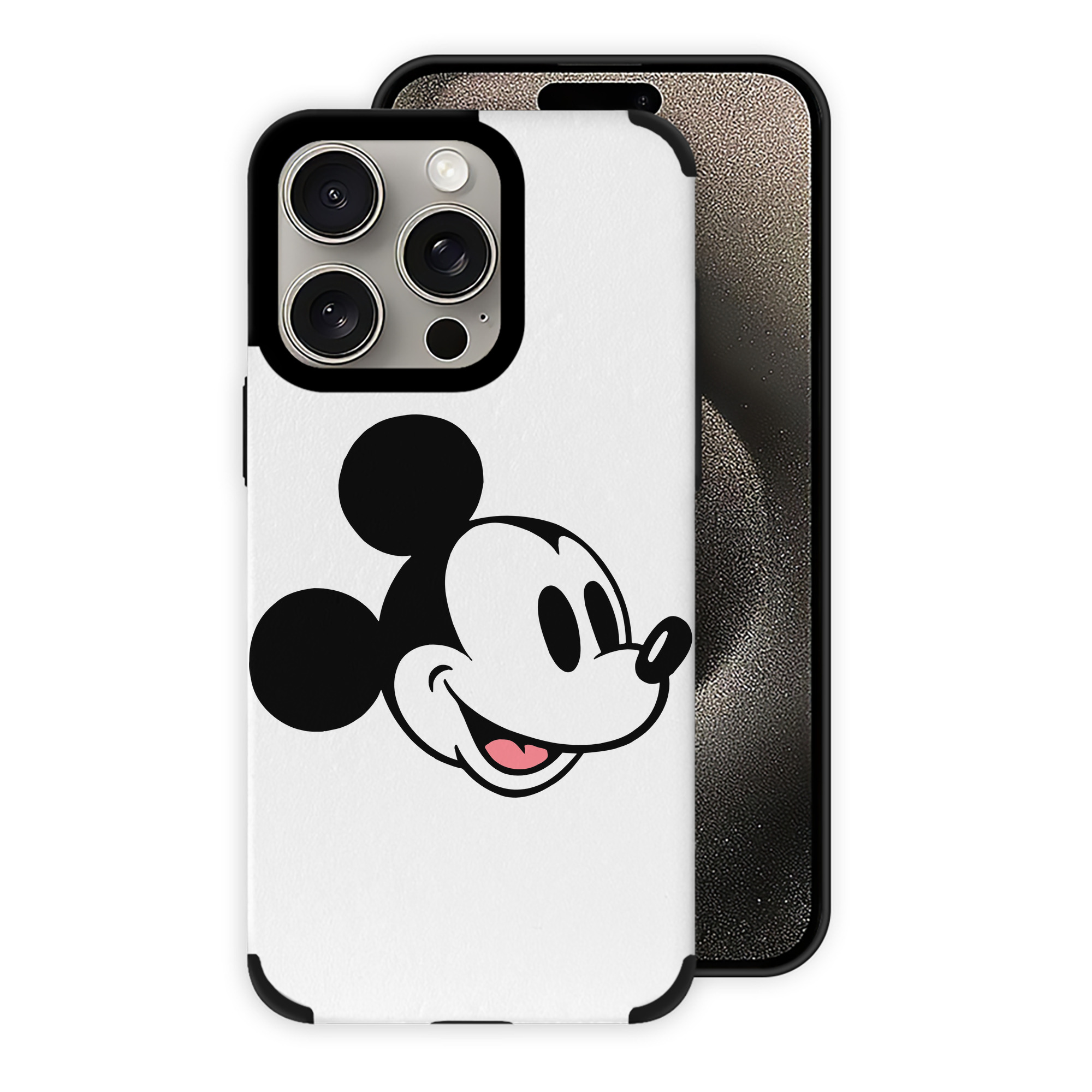 （画像用） ミッキーマウス Mickey Mouse 【iPhone15ProMax対応】 PUレザー スマホケース 耐衝撃＆黄変防止