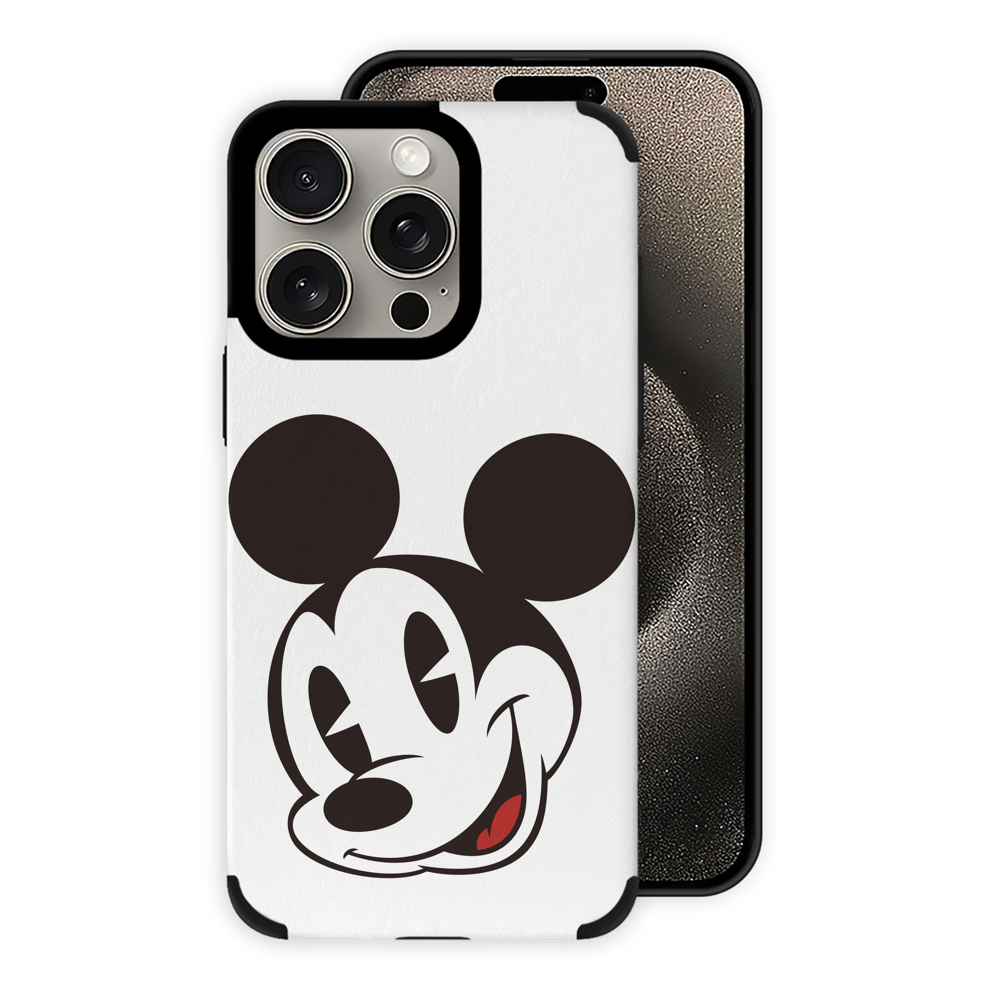 （画像用） ミッキーマウス Mickey Mouse 【iPhone15ProMax対応】 PUレザー スマホケース 耐衝撃＆黄変防止