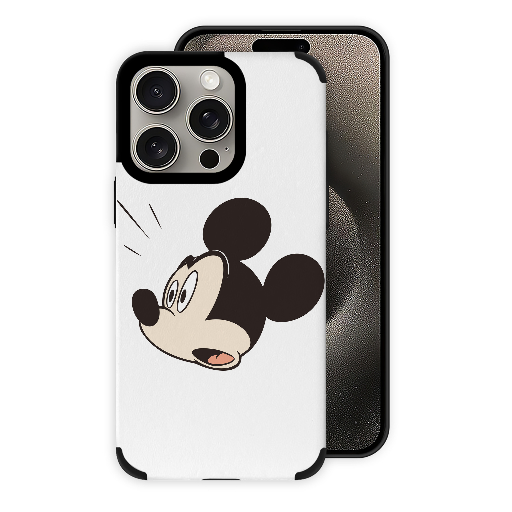 （画像用） ミッキーマウス Mickey Mouse 【iPhone15ProMax対応】 PUレザー スマホケース 耐衝撃＆黄変防止