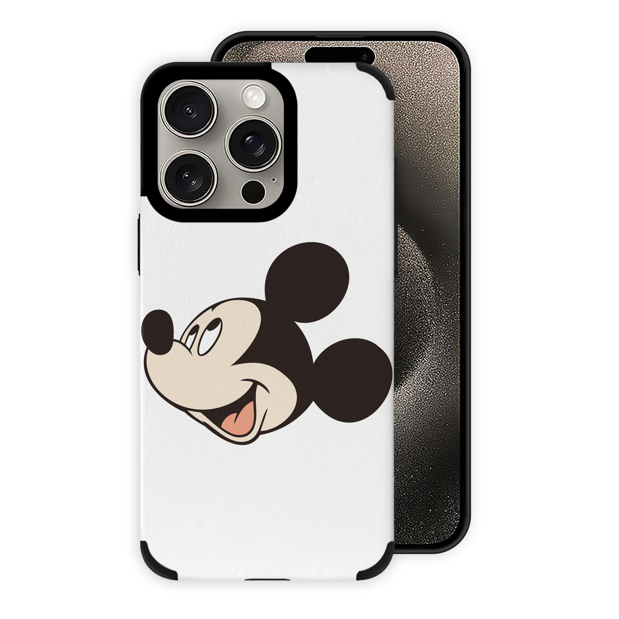 （画像用） ミッキーマウス Mickey Mouse 【iPhone15ProMax対応】 PUレザー スマホケース 耐衝撃＆黄変防止