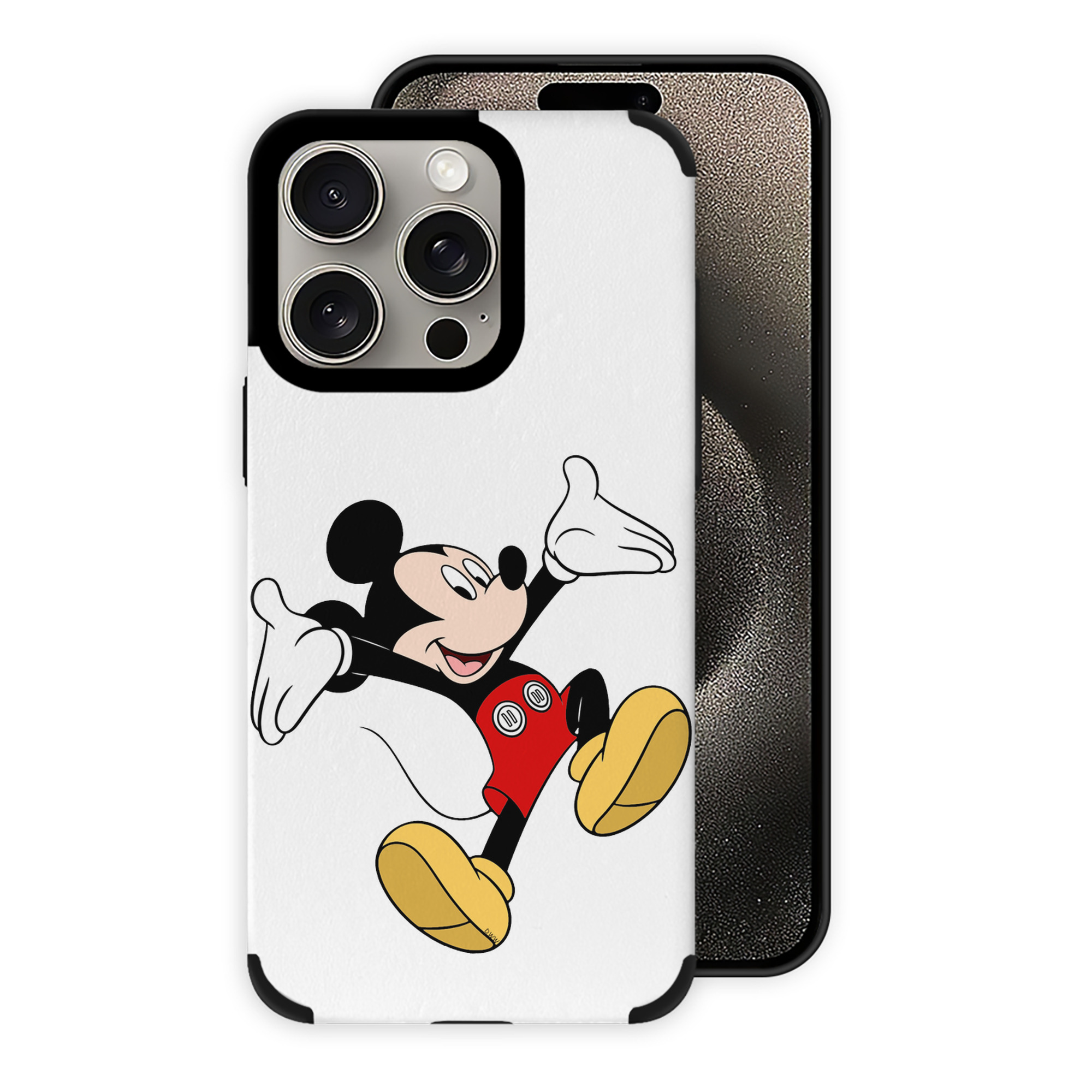 （画像用） ミッキーマウス Mickey Mouse 【iPhone15ProMax対応】 PUレザー スマホケース 耐衝撃＆黄変防止