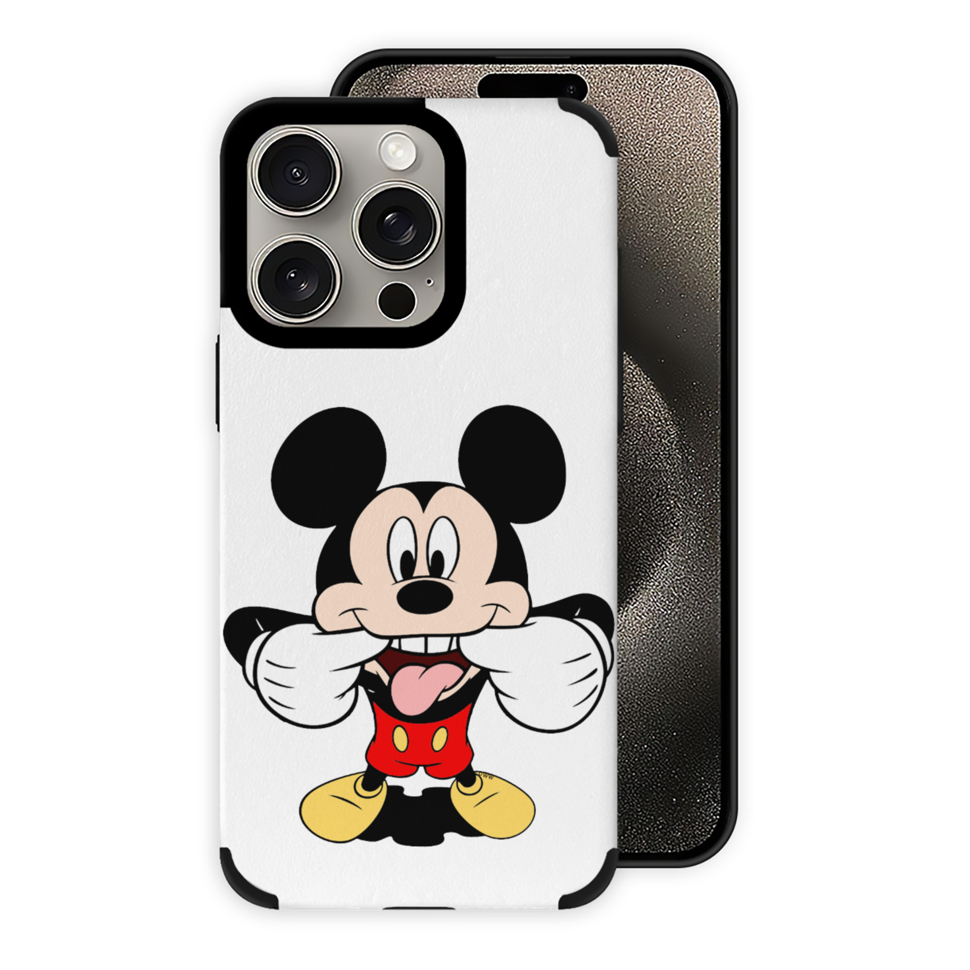 （画像用） ミッキーマウス Mickey Mouse 【iPhone15ProMax対応】 PUレザー スマホケース 耐衝撃＆黄変防止