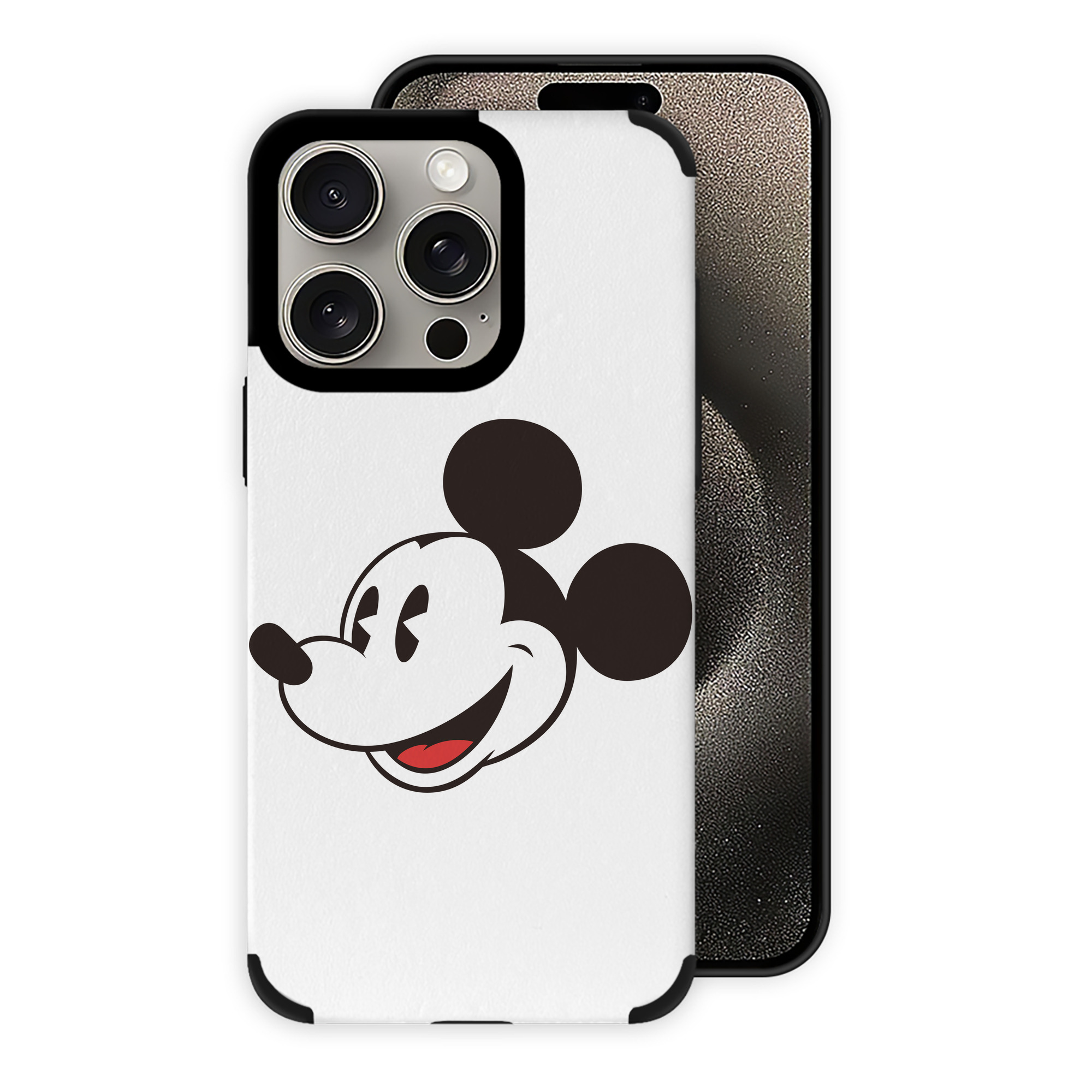 （画像用） ミッキーマウス Mickey Mouse 【iPhone15ProMax対応】 PUレザー スマホケース 耐衝撃＆黄変防止