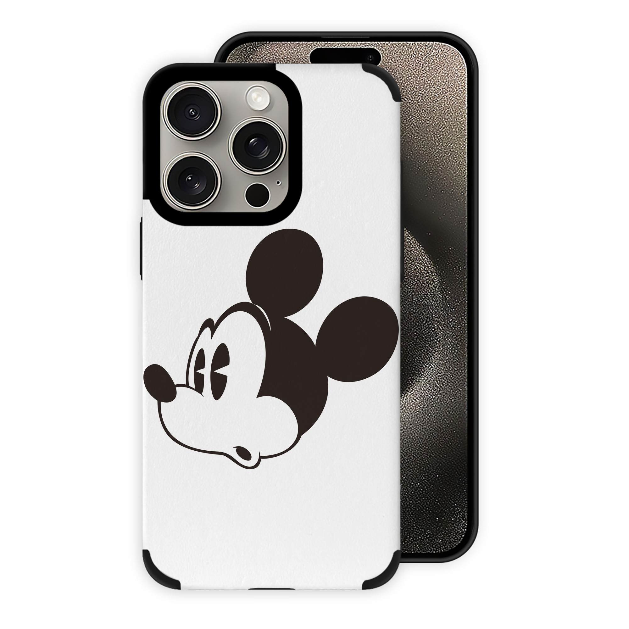 （画像用） ミッキーマウス Mickey Mouse 【iPhone15ProMax対応】 PUレザー スマホケース 耐衝撃＆黄変防止