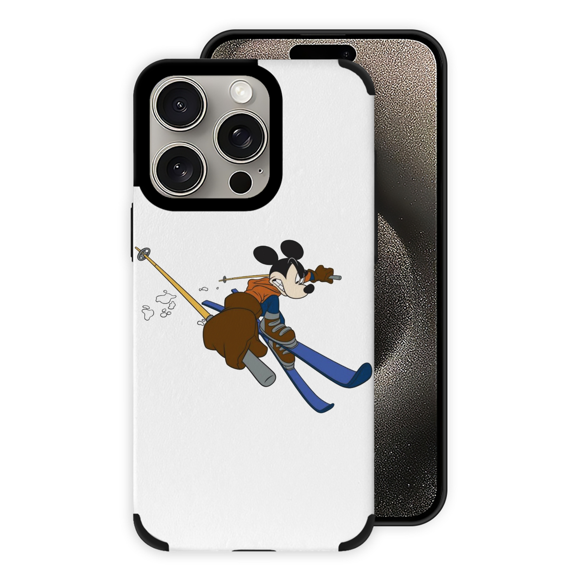 （画像用） ミッキーマウス Mickey Mouse 【iPhone15ProMax対応】 PUレザー スマホケース 耐衝撃＆黄変防止