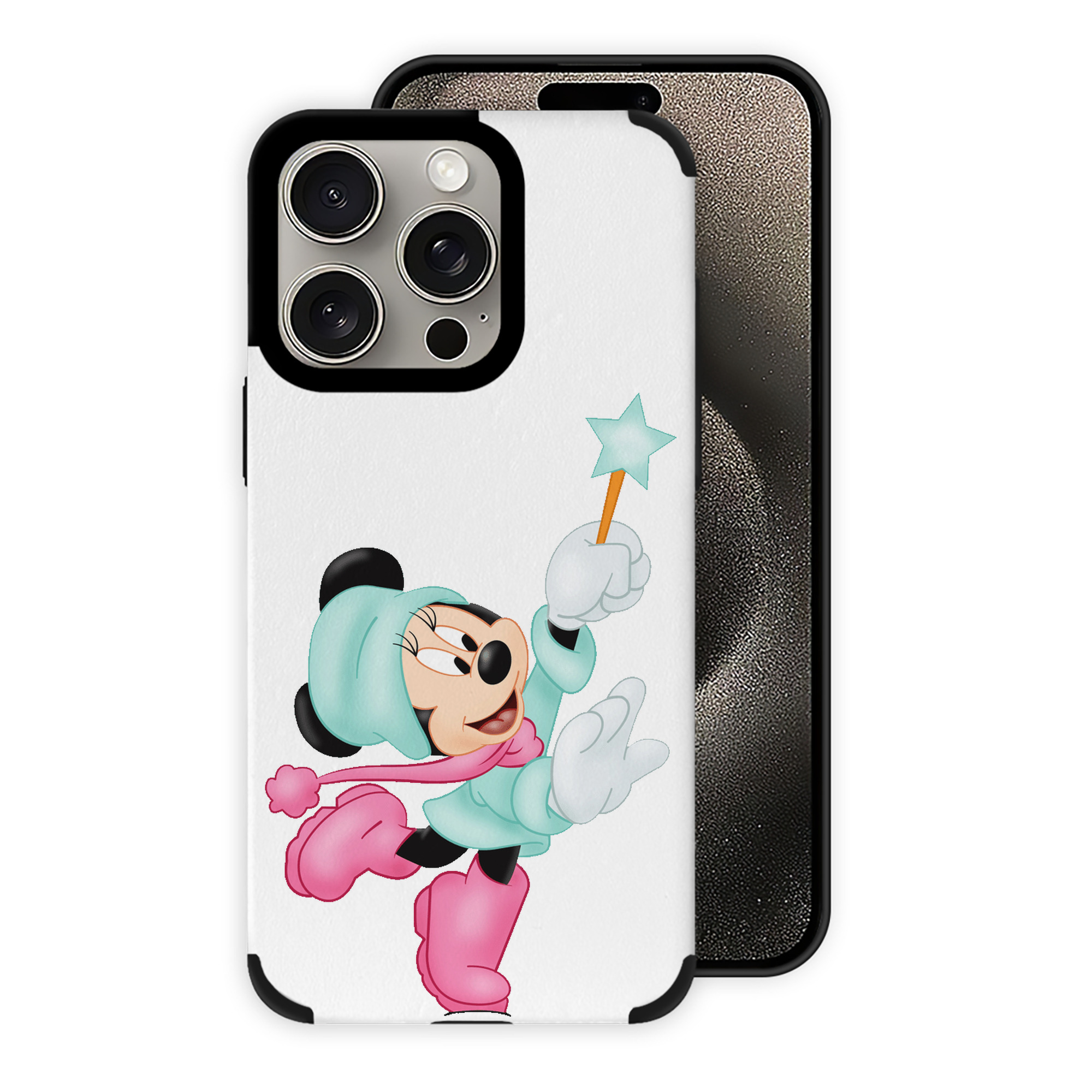 （画像用） ミッキーマウス Mickey Mouse 【iPhone15ProMax対応】 PUレザー スマホケース 耐衝撃＆黄変防止