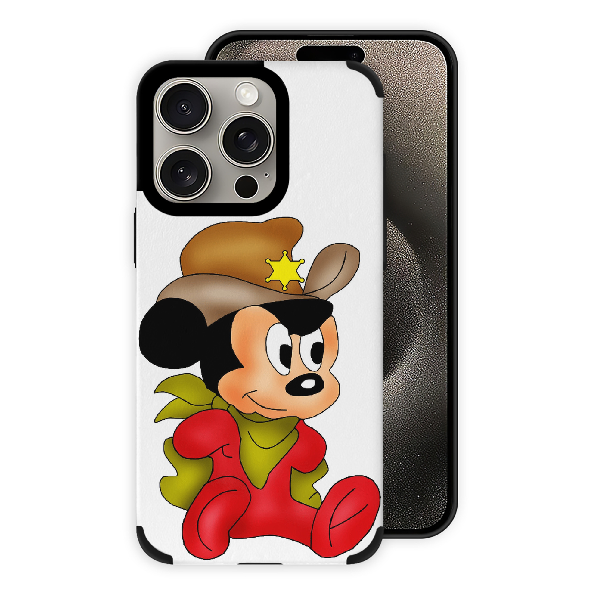 （画像用） ミッキーマウス Mickey Mouse 【iPhone15ProMax対応】 PUレザー スマホケース 耐衝撃＆黄変防止