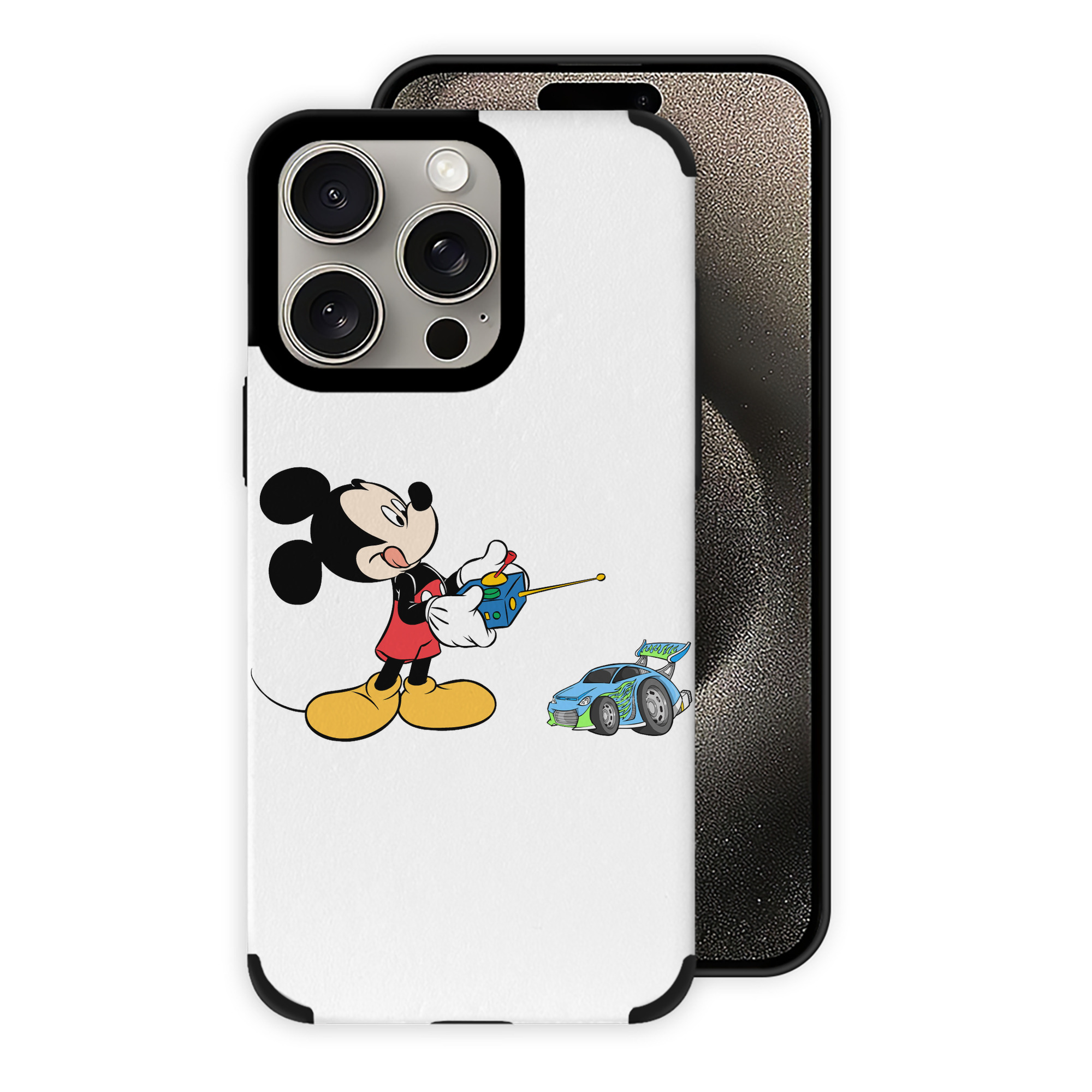 （画像用） ミッキーマウス Mickey Mouse 【iPhone15ProMax対応】 PUレザー スマホケース 耐衝撃＆黄変防止