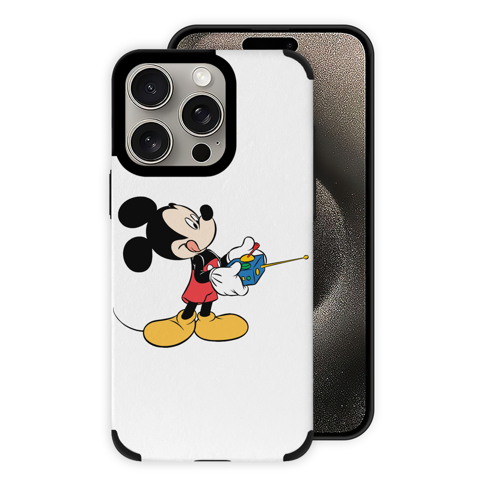 （画像用） ミッキーマウス Mickey Mouse 【iPhone15ProMax対応】 PUレザー スマホケース 耐衝撃＆黄変防止