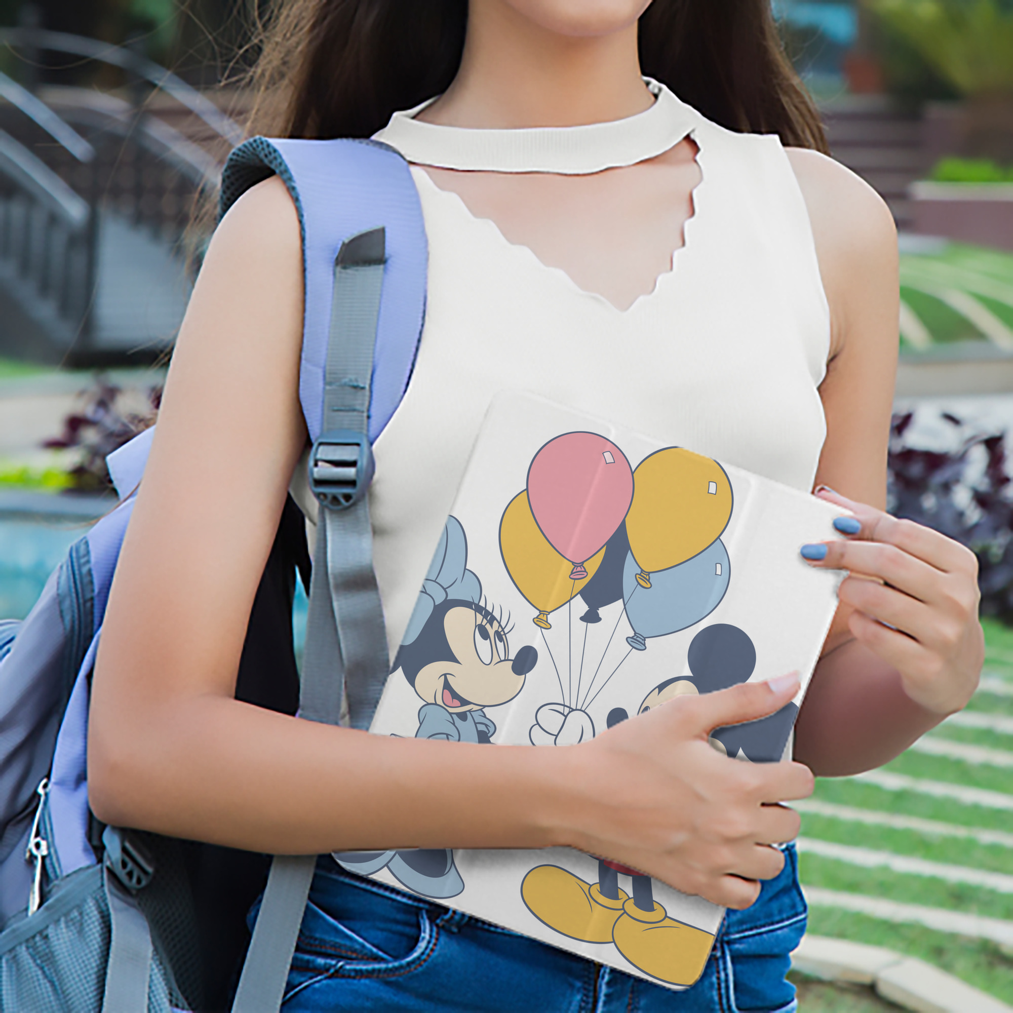 ミッキーマウス Mickey Mouse IPad ケース ペン収納付き 三つ折りスタンド PUレザー×シリコン 対応機種9.5/10.5/10.9インチ
