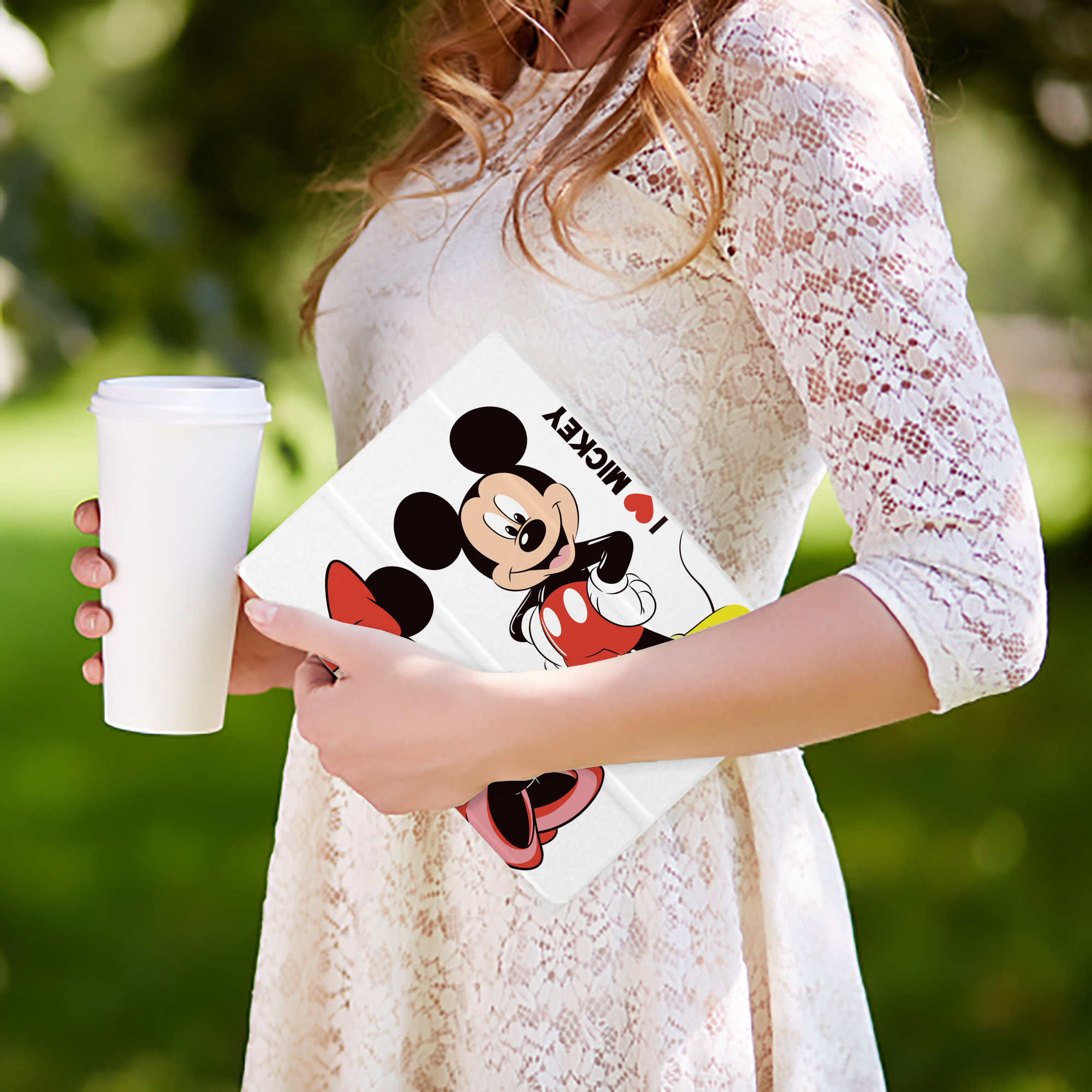 ミッキーマウス Mickey Mouse IPad ケース ペン収納付き 三つ折りスタンド PUレザー×シリコン 対応機種9.5/10.5/10.9インチ