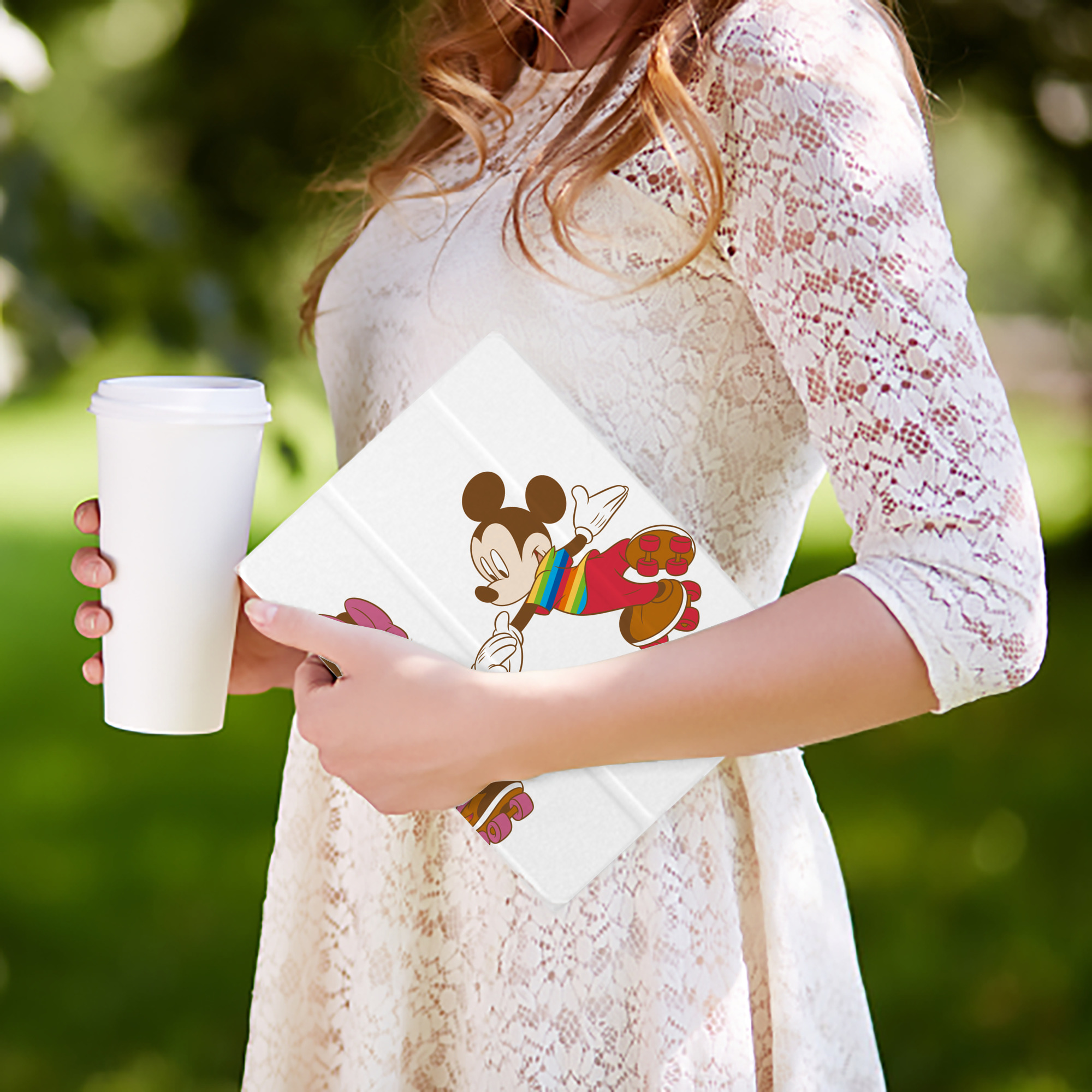 ミッキーマウス Mickey Mouse IPad ケース ペン収納付き 三つ折りスタンド PUレザー×シリコン 対応機種9.5/10.5/10.9インチ