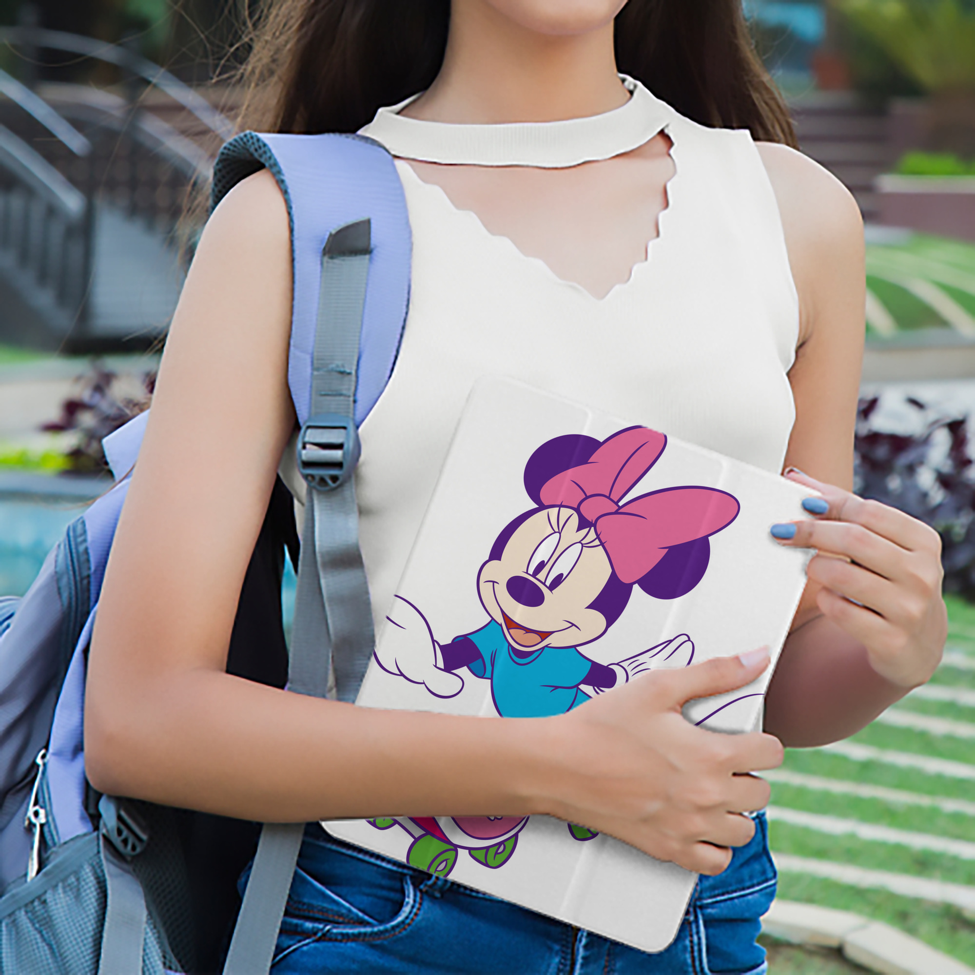 ミッキーマウス Mickey Mouse IPad ケース ペン収納付き 三つ折りスタンド PUレザー×シリコン 対応機種9.5/10.5/10.9インチ