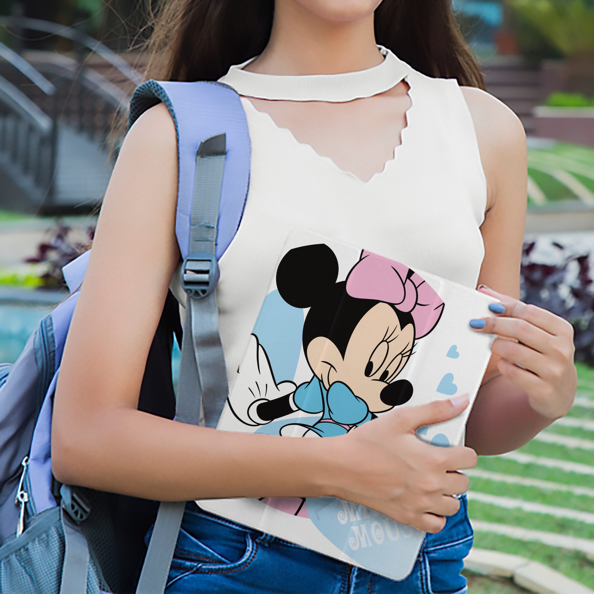 ミッキーマウス Mickey Mouse IPad ケース ペン収納付き 三つ折りスタンド PUレザー×シリコン 対応機種9.5/10.5/10.9インチ