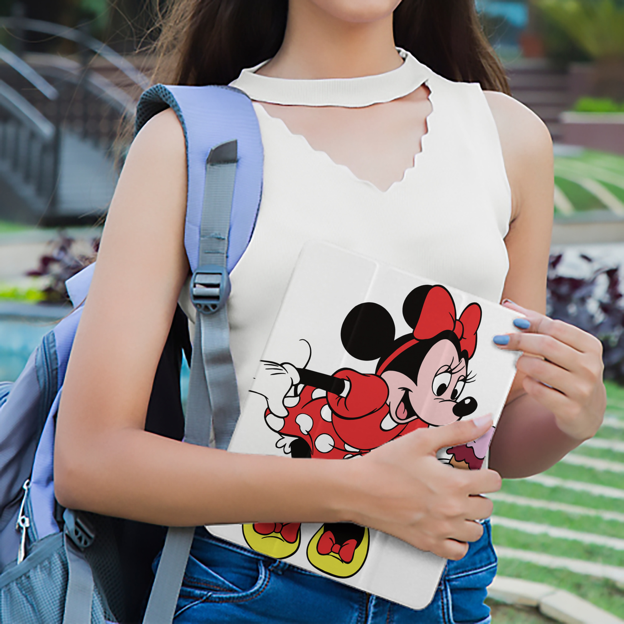 ミッキーマウス Mickey Mouse IPad ケース ペン収納付き 三つ折りスタンド PUレザー×シリコン 対応機種9.5/10.5/10.9インチ