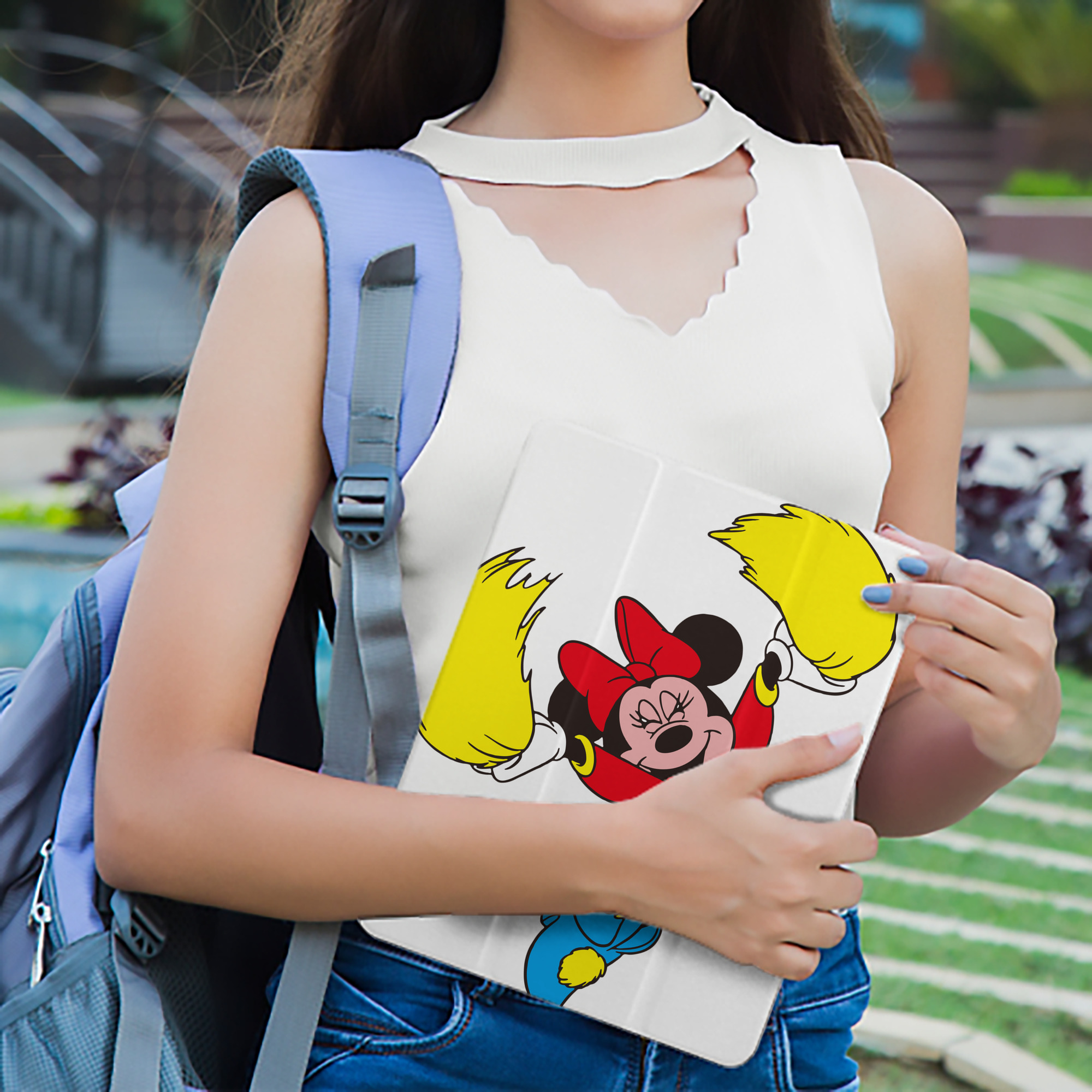 ミッキーマウス Mickey Mouse IPad ケース ペン収納付き 三つ折りスタンド PUレザー×シリコン 対応機種9.5/10.5/10.9インチ