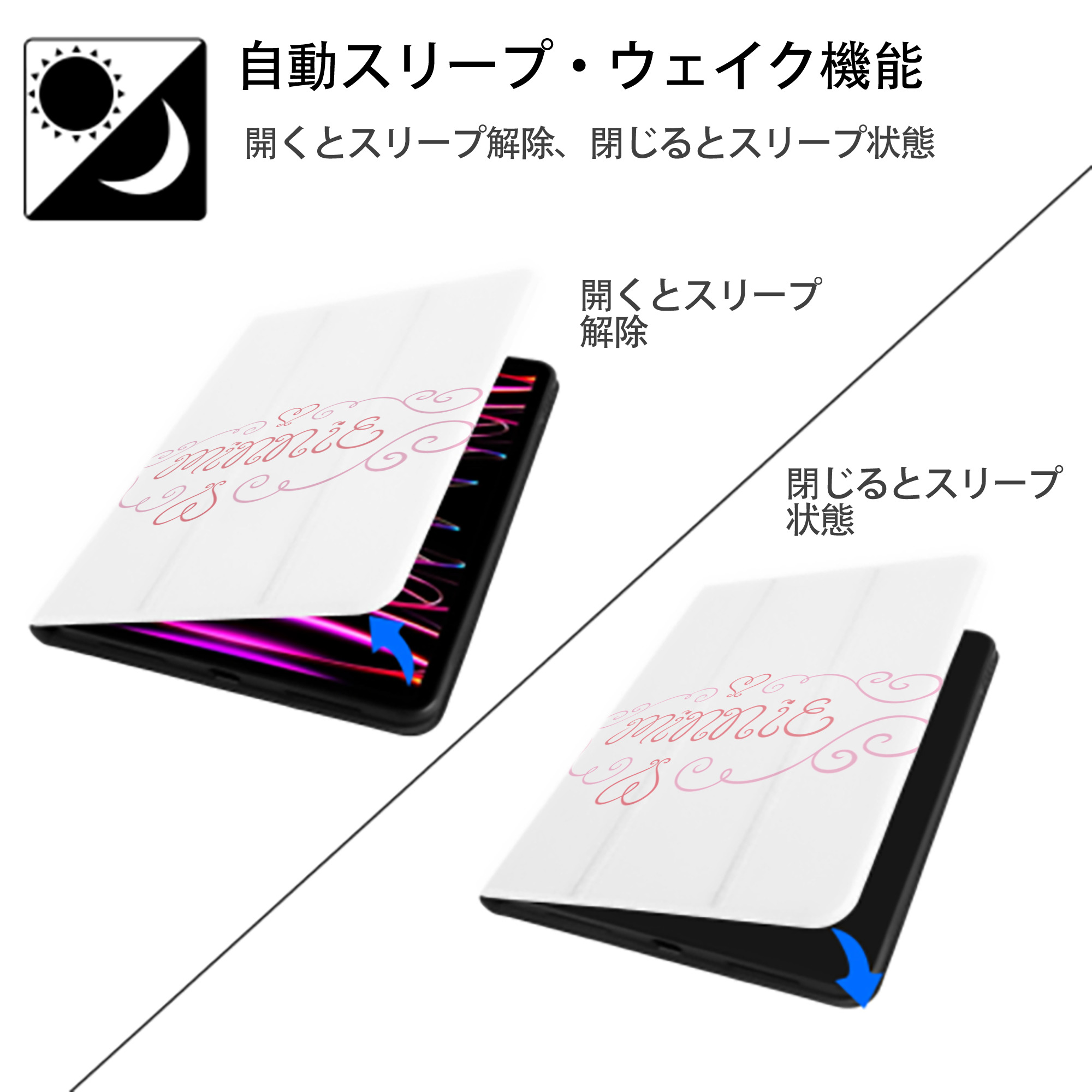 ミッキーマウス Mickey Mouse IPad ケース ペン収納付き 三つ折りスタンド PUレザー×シリコン 対応機種9.5/10.5/10.9インチ
