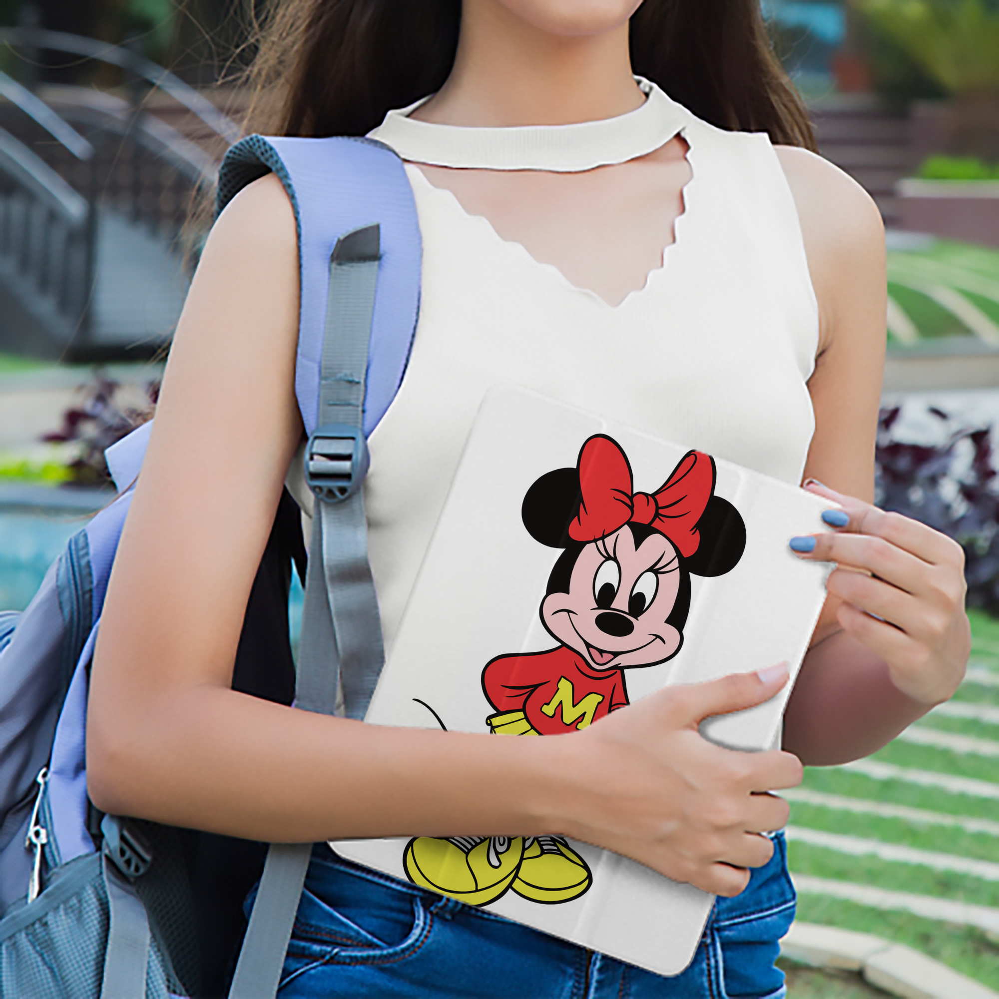 ミッキーマウス Mickey Mouse IPad ケース ペン収納付き 三つ折りスタンド PUレザー×シリコン 対応機種9.5/10.5/10.9インチ