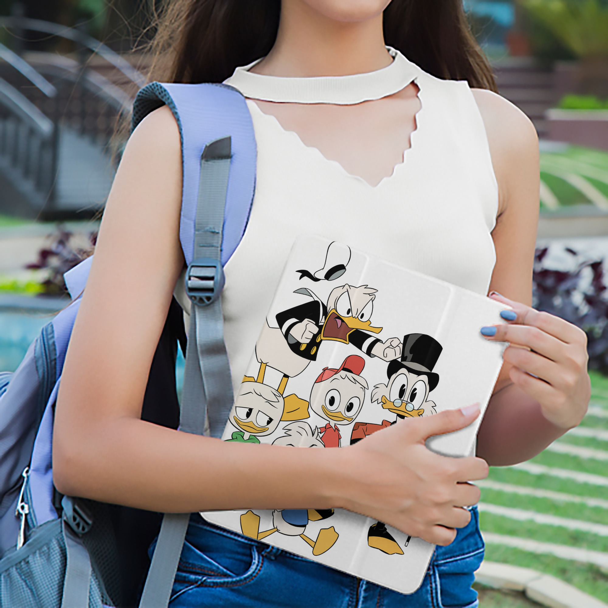 ミッキーマウス Mickey Mouse IPad ケース ペン収納付き 三つ折りスタンド PUレザー×シリコン 対応機種9.5/10.5/10.9インチ
