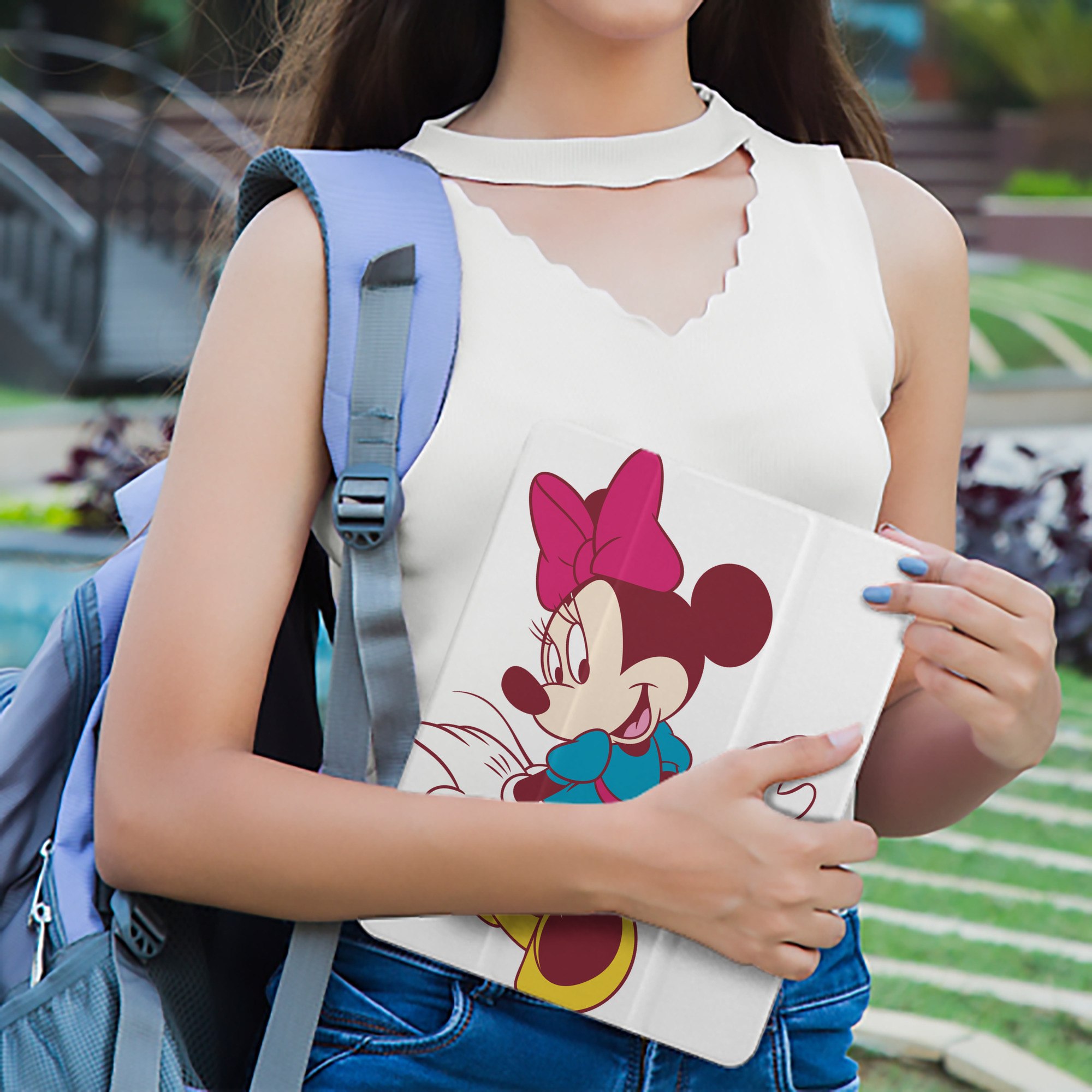 ミッキーマウス Mickey Mouse IPad ケース ペン収納付き 三つ折りスタンド PUレザー×シリコン 対応機種9.5/10.5/10.9インチ