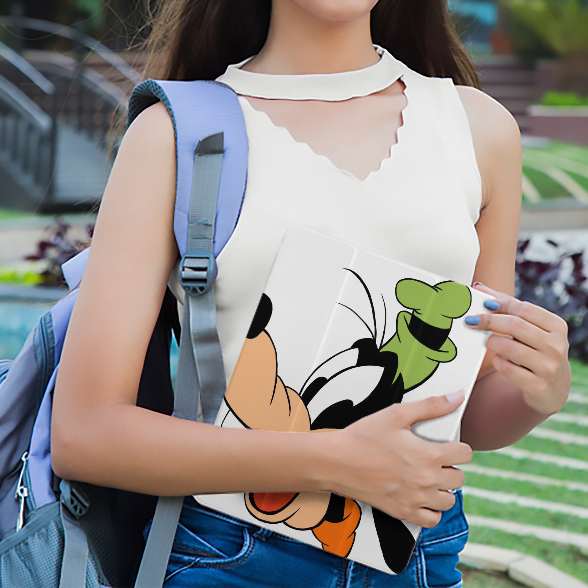 ミッキーマウス Mickey Mouse IPad ケース ペン収納付き 三つ折りスタンド PUレザー×シリコン 対応機種9.5/10.5/10.9インチ