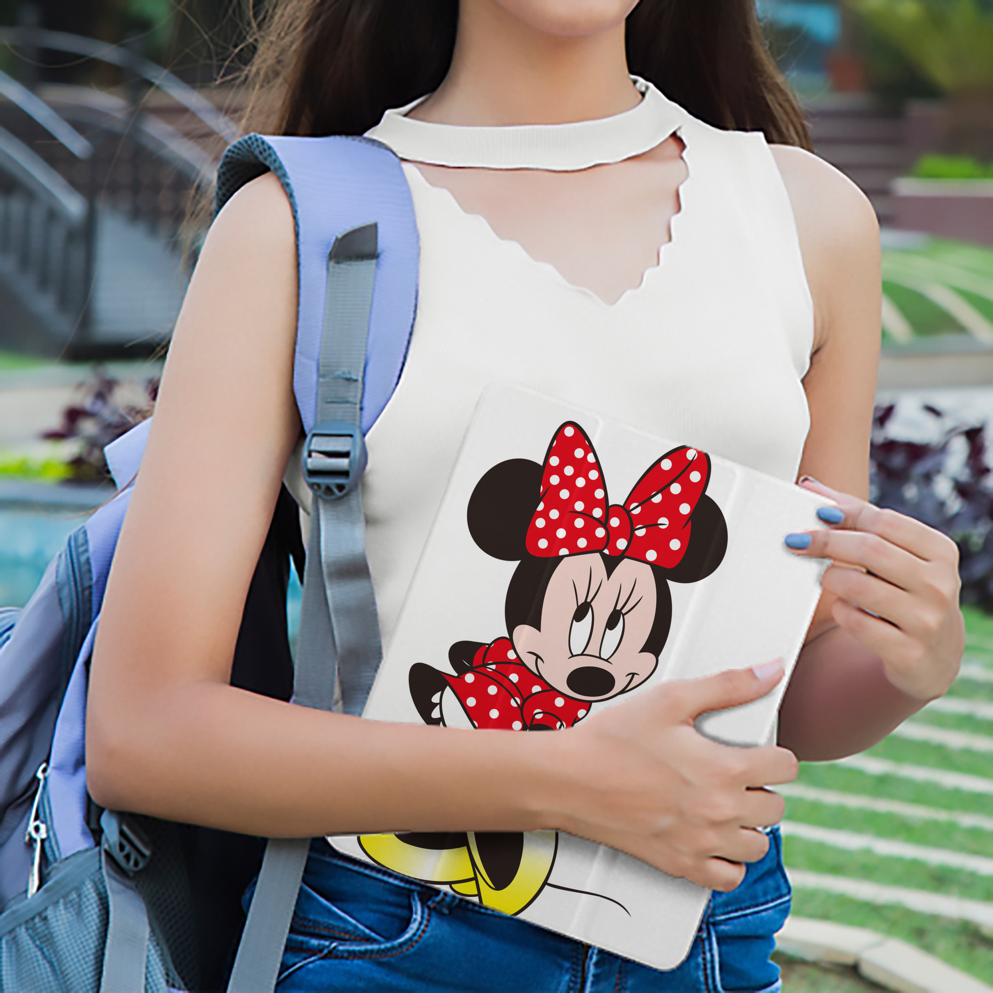ミッキーマウス Mickey Mouse IPad ケース ペン収納付き 三つ折りスタンド PUレザー×シリコン 対応機種9.5/10.5/10.9インチ