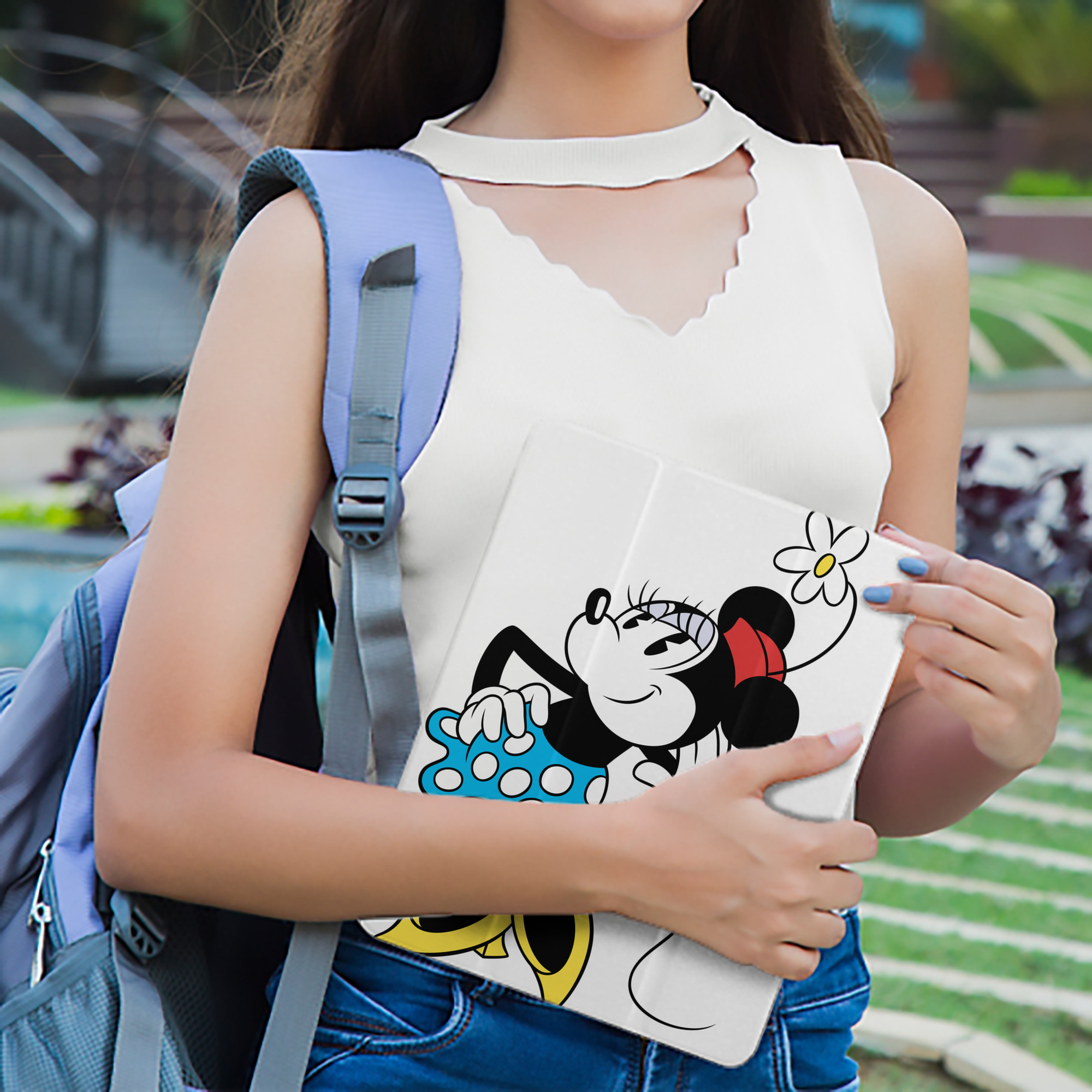 ミッキーマウス Mickey Mouse IPad ケース ペン収納付き 三つ折りスタンド PUレザー×シリコン 対応機種9.5/10.5/10.9インチ