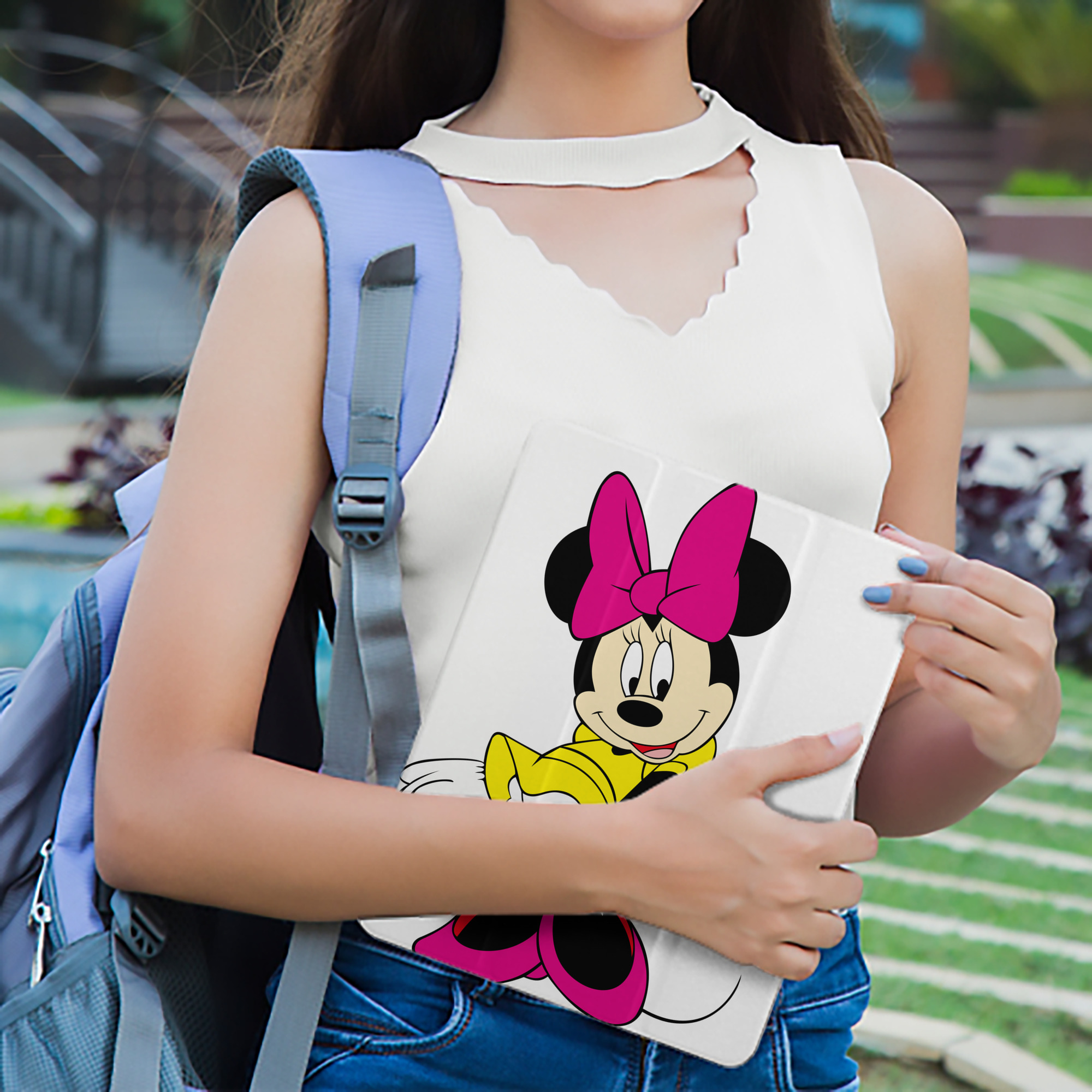 ミッキーマウス Mickey Mouse IPad ケース ペン収納付き 三つ折りスタンド PUレザー×シリコン 対応機種9.5/10.5/10.9インチ