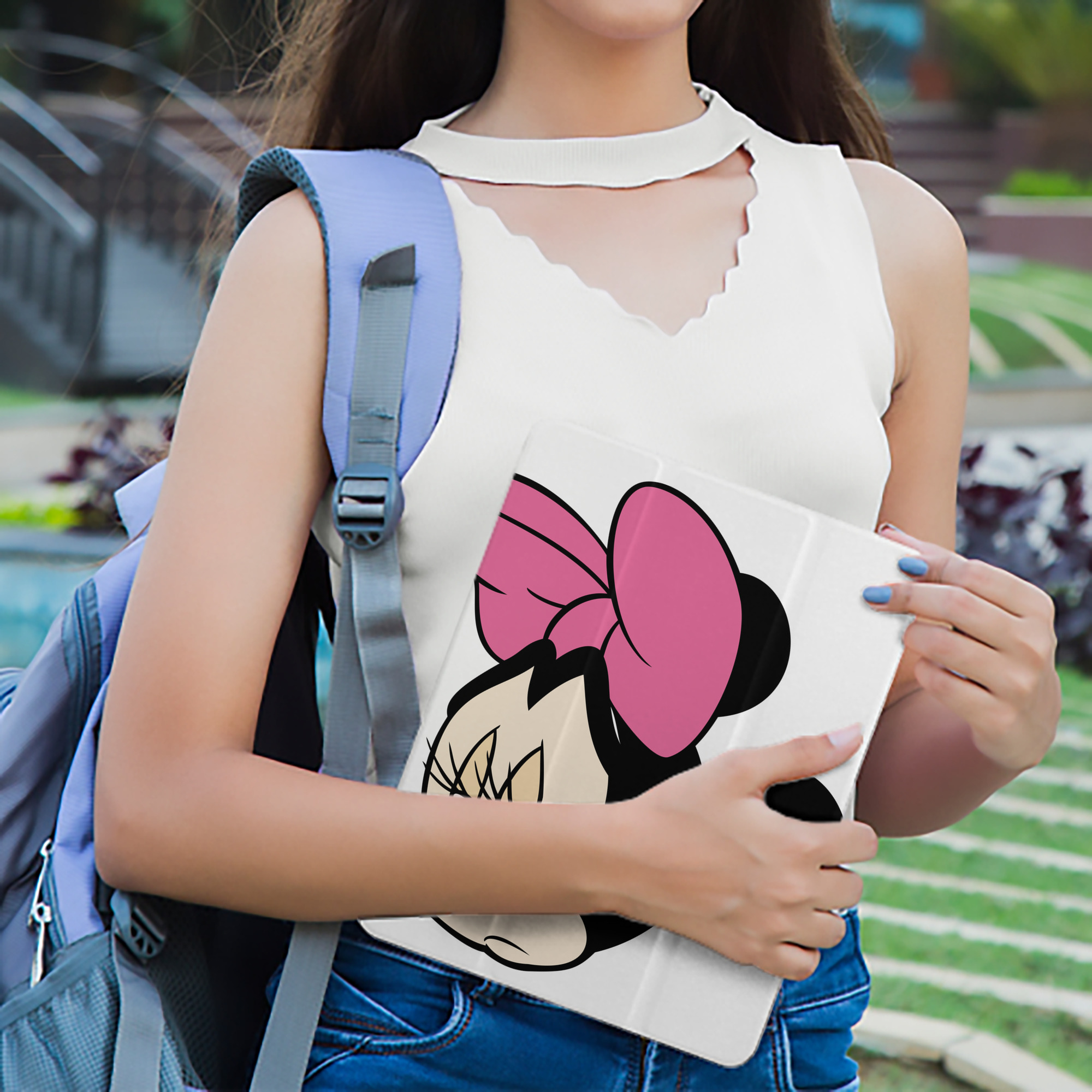 ミッキーマウス Mickey Mouse IPad ケース ペン収納付き 三つ折りスタンド PUレザー×シリコン 対応機種9.5/10.5/10.9インチ