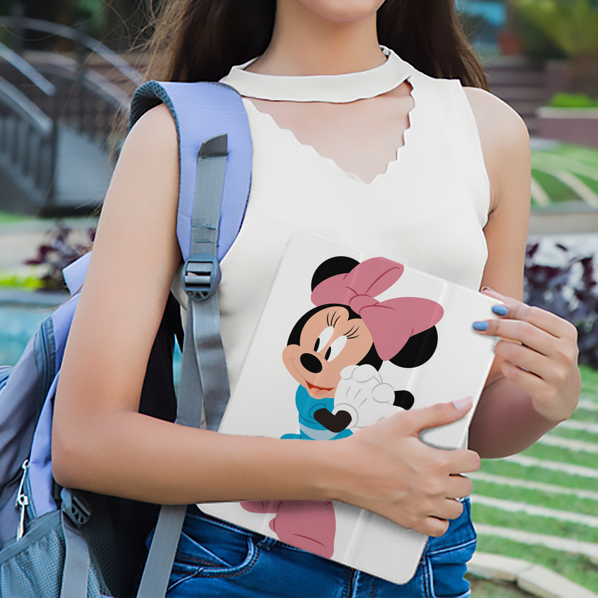 ミッキーマウス Mickey Mouse IPad ケース ペン収納付き 三つ折りスタンド PUレザー×シリコン 対応機種9.5/10.5/10.9インチ