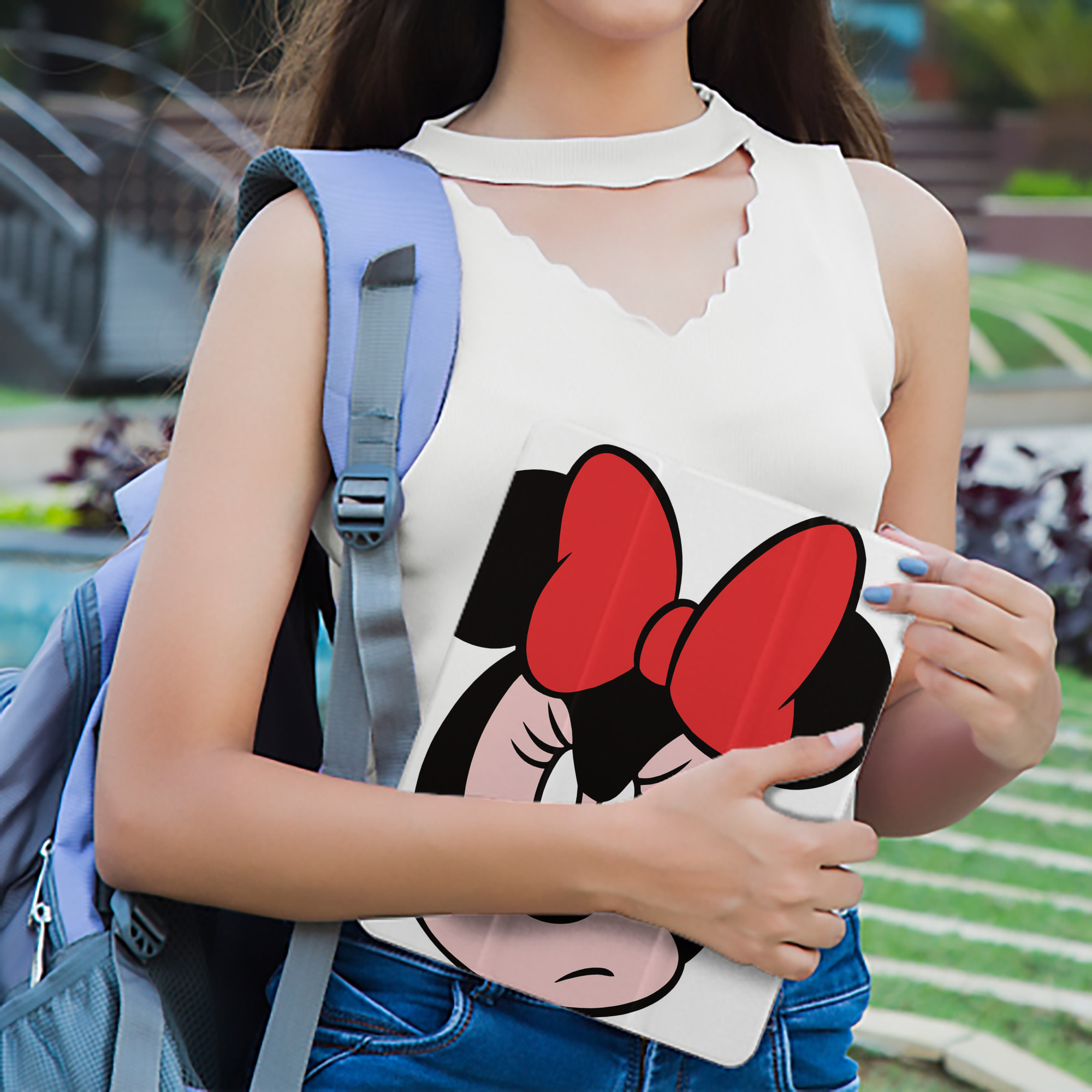 ミッキーマウス Mickey Mouse IPad ケース ペン収納付き 三つ折りスタンド PUレザー×シリコン 対応機種9.5/10.5/10.9インチ
