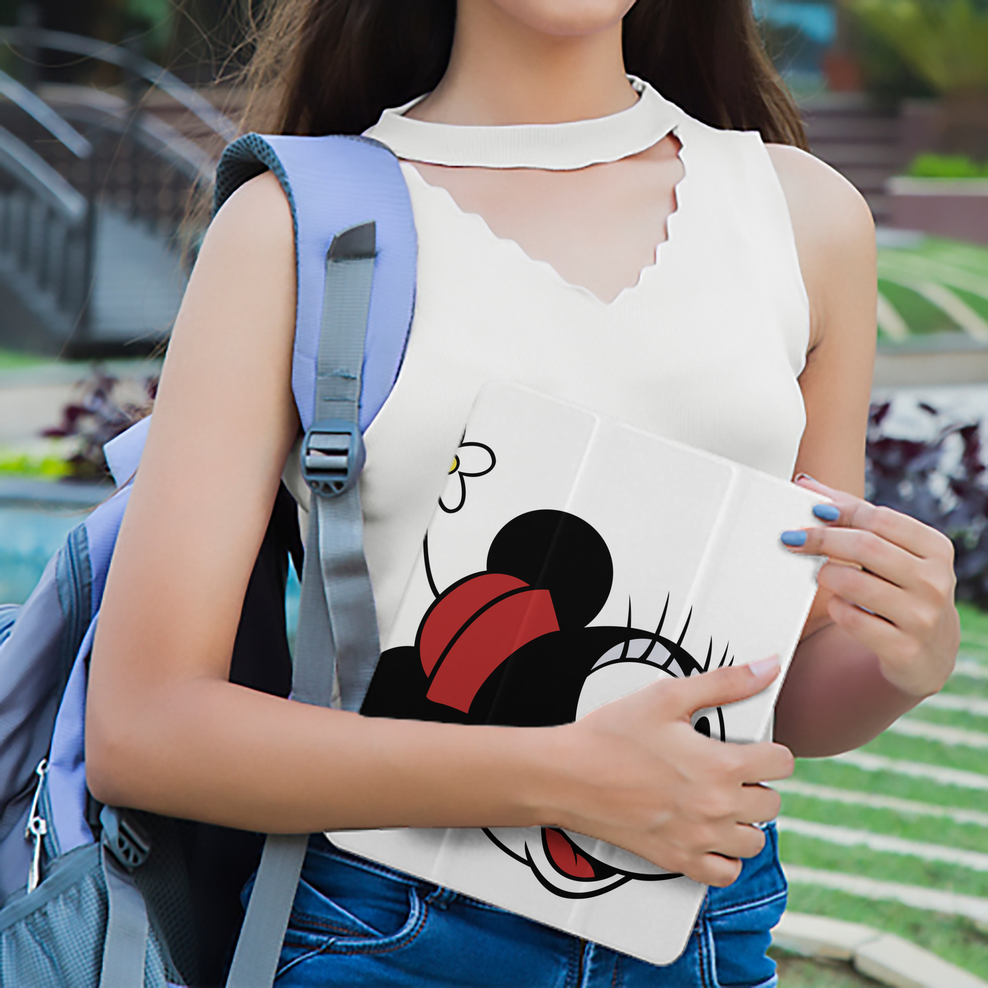 ミッキーマウス Mickey Mouse IPad ケース ペン収納付き 三つ折りスタンド PUレザー×シリコン 対応機種9.5/10.5/10.9インチ