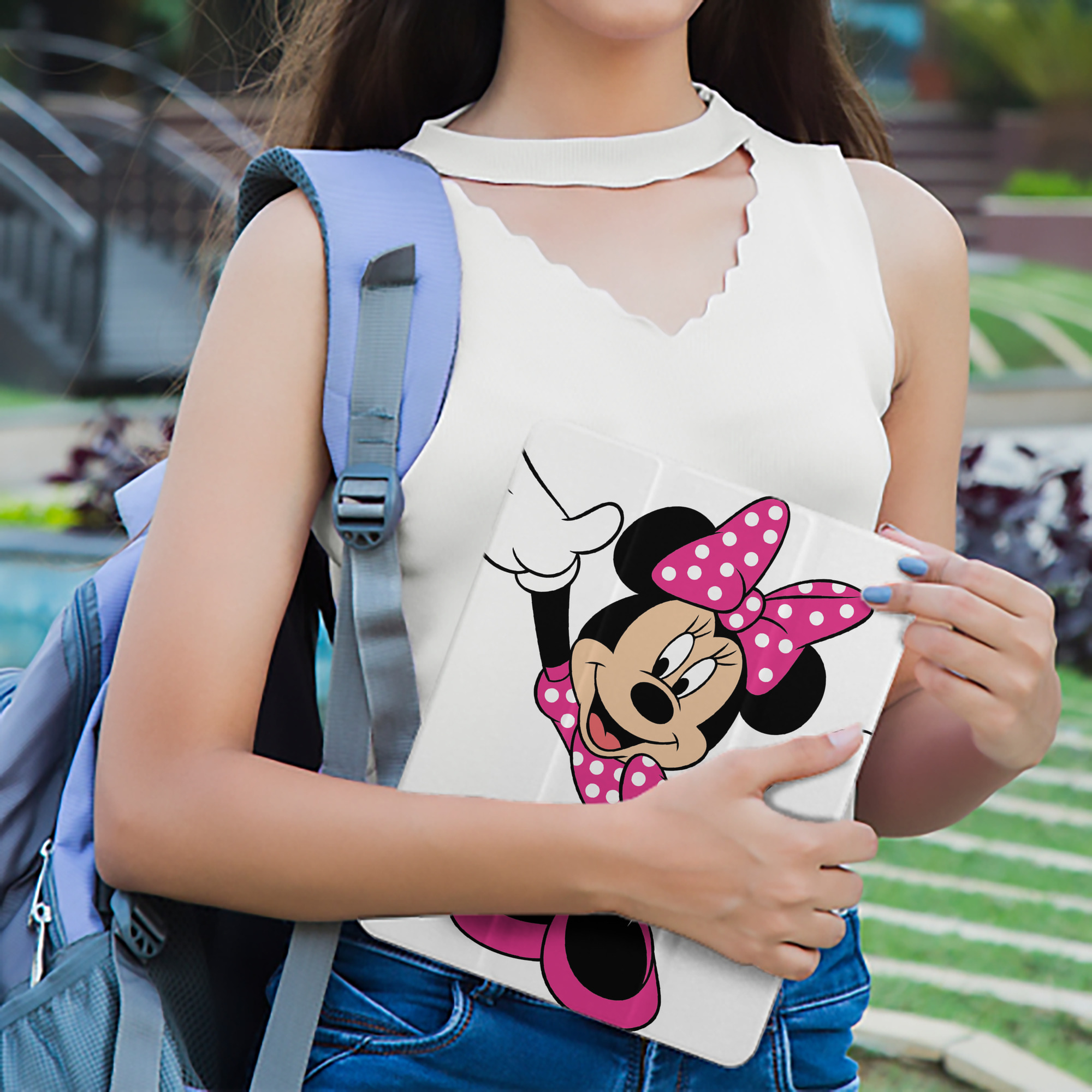 ミッキーマウス Mickey Mouse IPad ケース ペン収納付き 三つ折りスタンド PUレザー×シリコン 対応機種9.5/10.5/10.9インチ