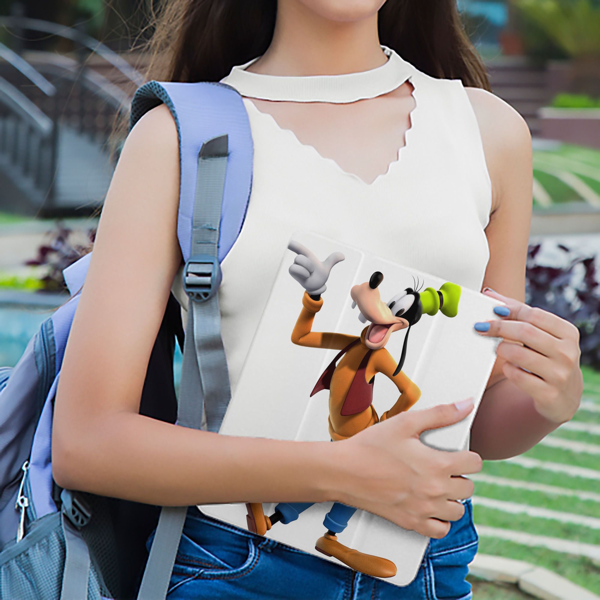 ミッキーマウス Mickey Mouse IPad ケース ペン収納付き 三つ折りスタンド PUレザー×シリコン 対応機種9.5/10.5/10.9インチ