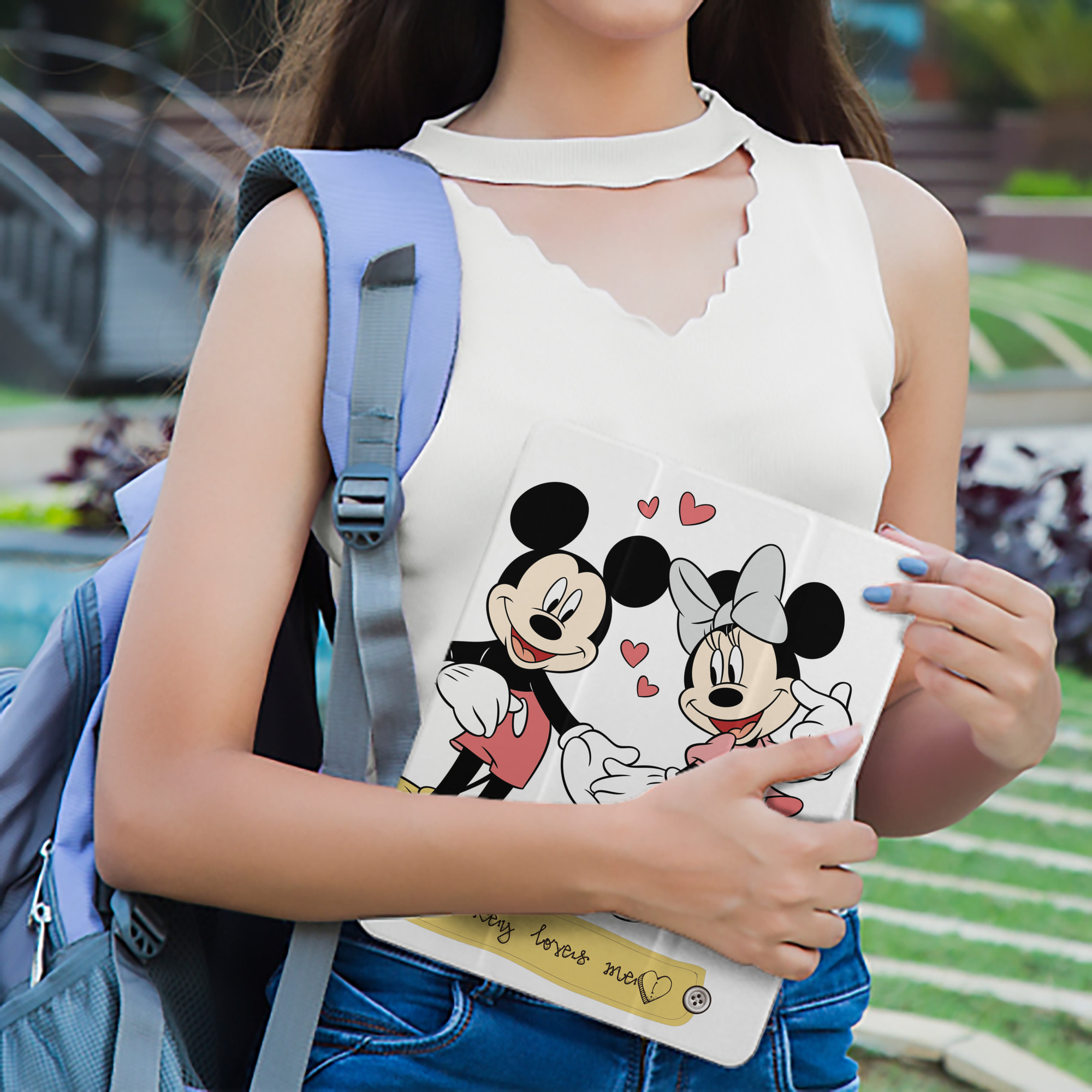 ミッキーマウス Mickey Mouse IPad ケース ペン収納付き 三つ折りスタンド PUレザー×シリコン 対応機種9.5/10.5/10.9インチ