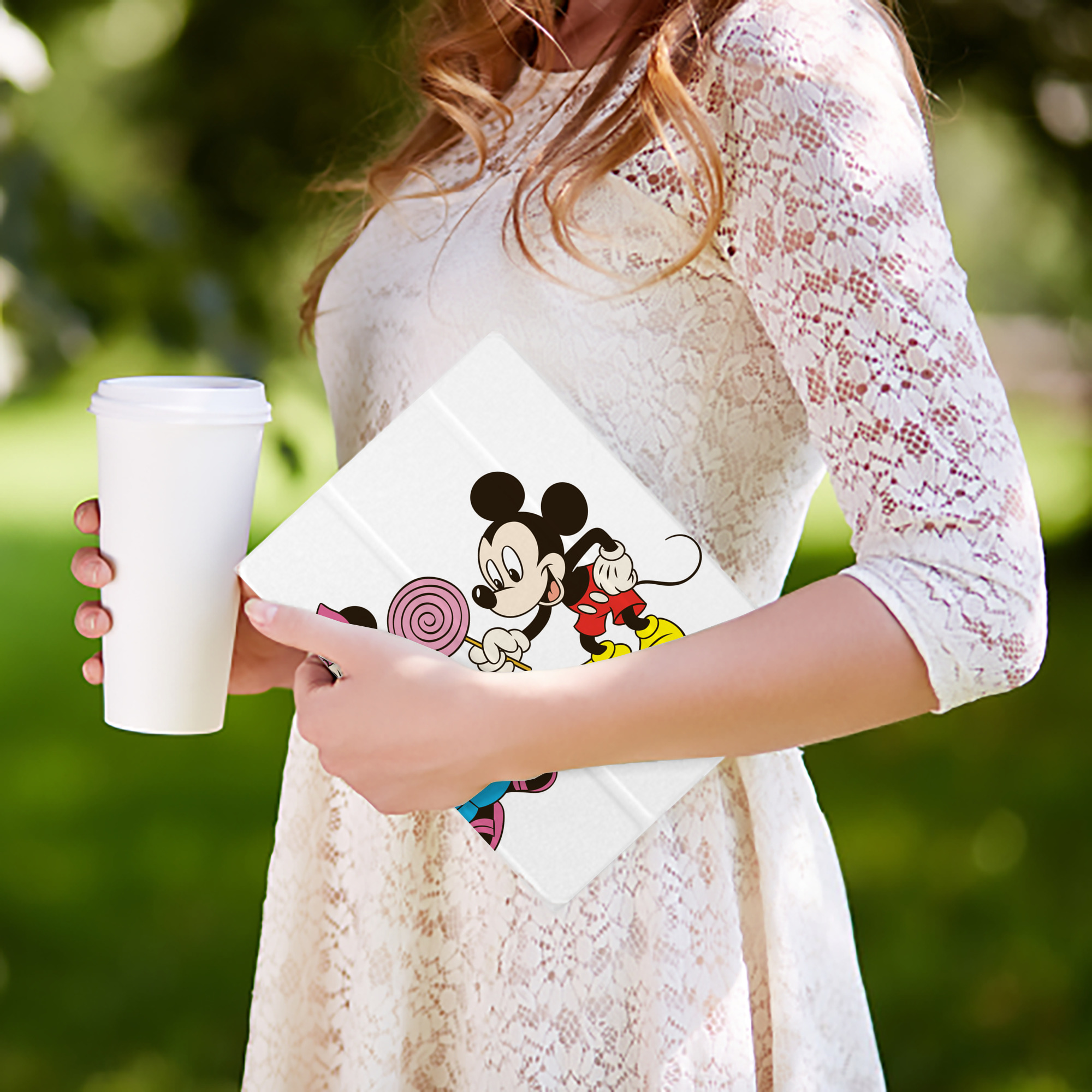 ミッキーマウス Mickey Mouse IPad ケース ペン収納付き 三つ折りスタンド PUレザー×シリコン 対応機種9.5/10.5/10.9インチ