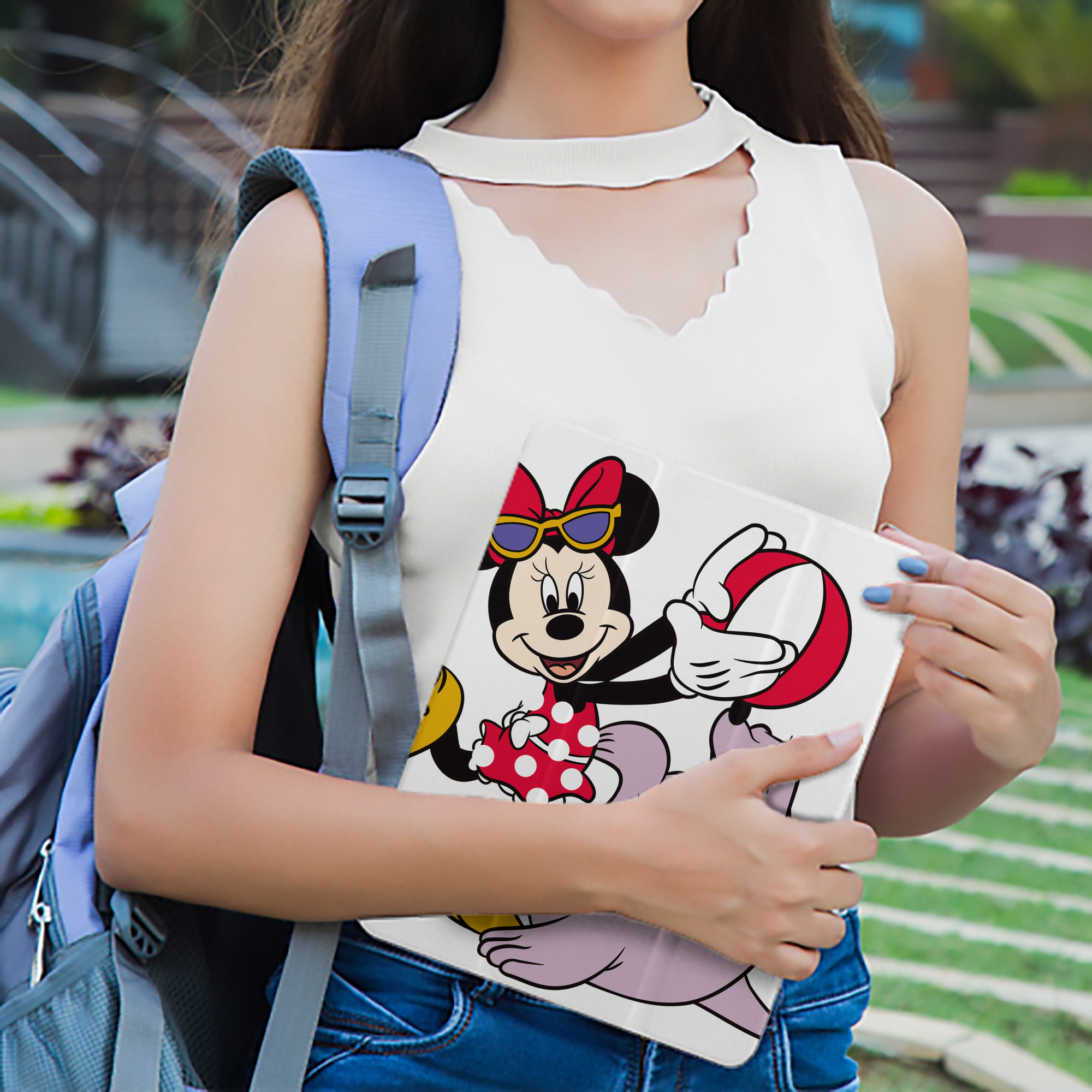 ミッキーマウス Mickey Mouse IPad ケース ペン収納付き 三つ折りスタンド PUレザー×シリコン 対応機種9.5/10.5/10.9インチ