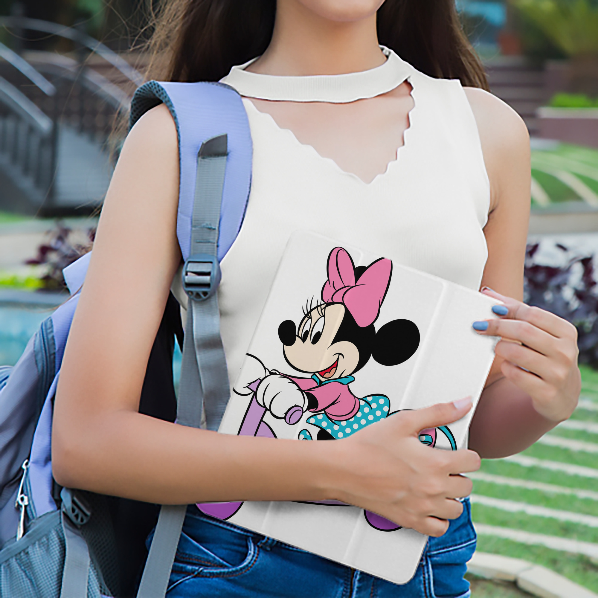 ミッキーマウス Mickey Mouse IPad ケース ペン収納付き 三つ折りスタンド PUレザー×シリコン 対応機種9.5/10.5/10.9インチ