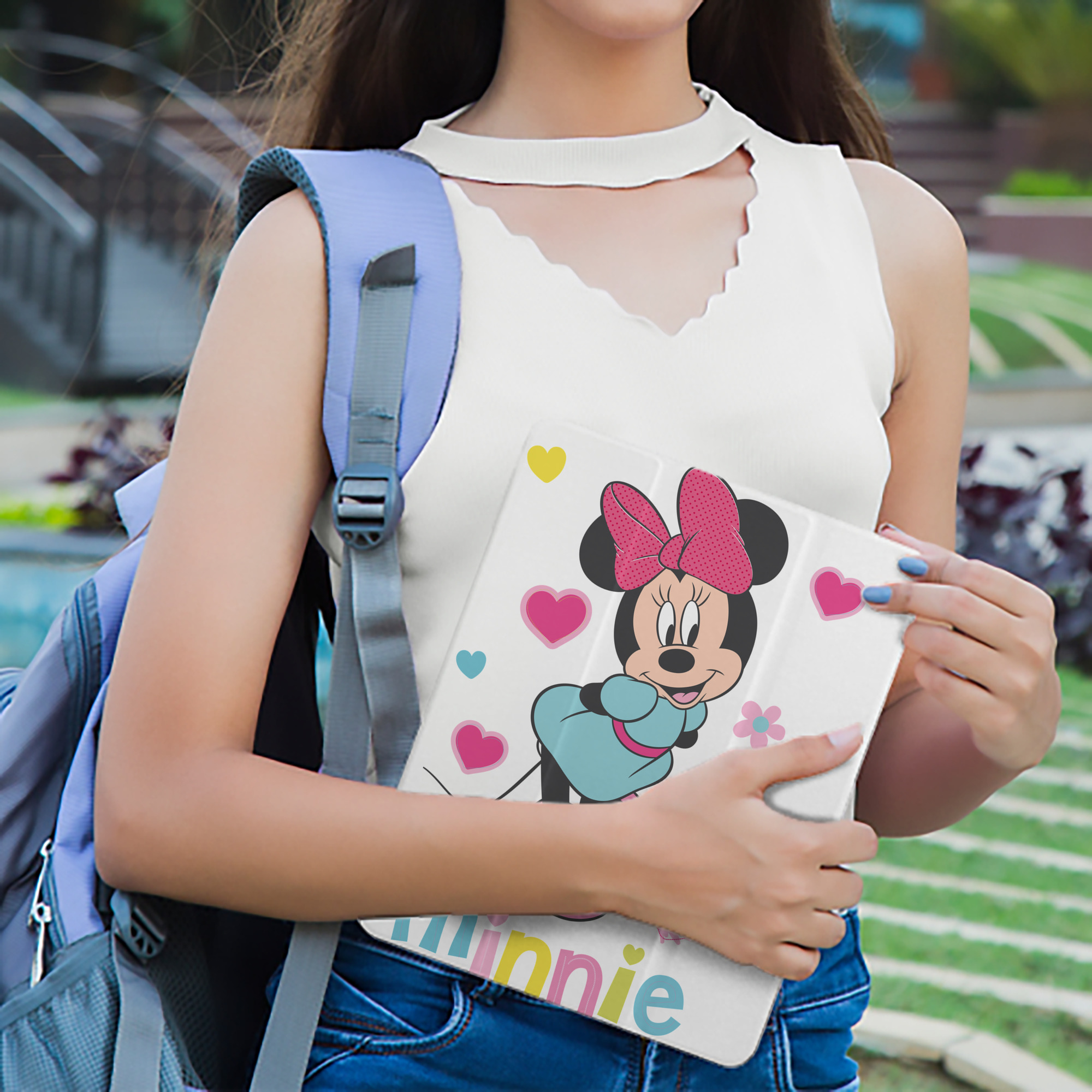 ミッキーマウス Mickey Mouse IPad ケース ペン収納付き 三つ折りスタンド PUレザー×シリコン 対応機種9.5/10.5/10.9インチ