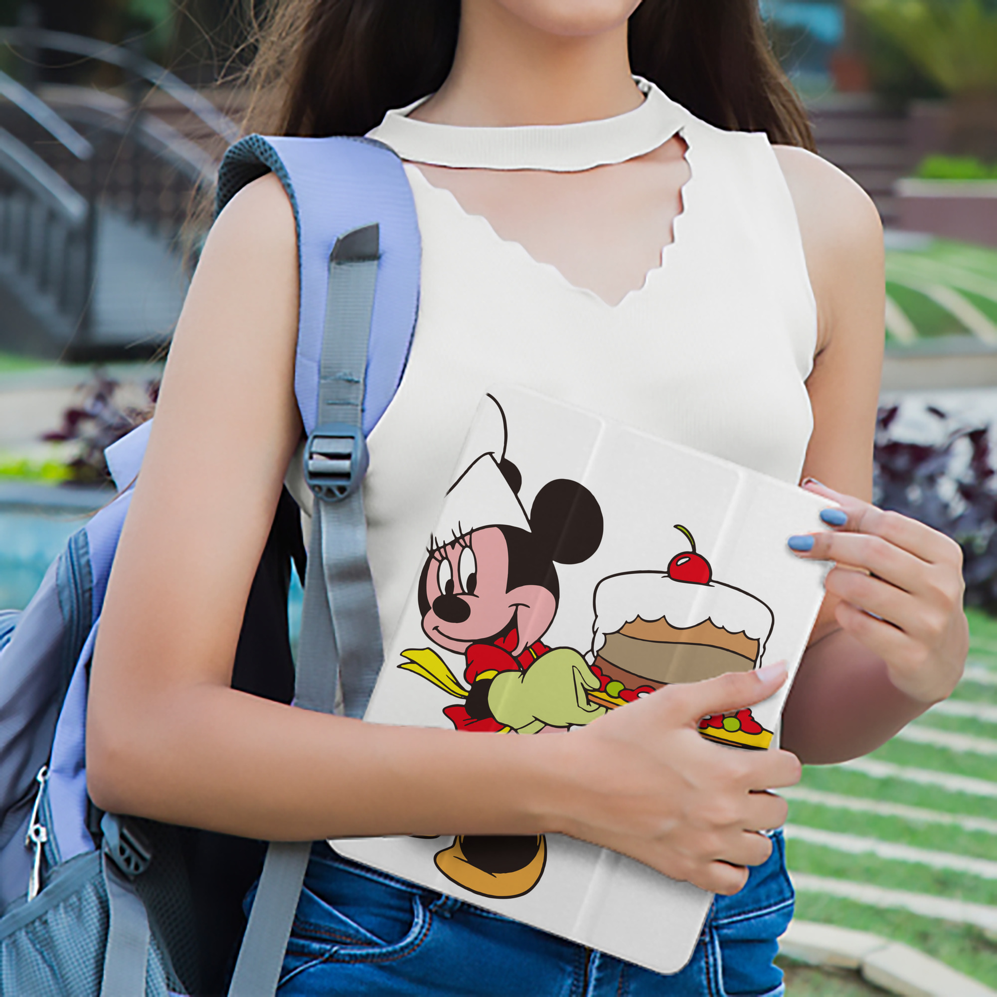 ミッキーマウス Mickey Mouse IPad ケース ペン収納付き 三つ折りスタンド PUレザー×シリコン 対応機種9.5/10.5/10.9インチ