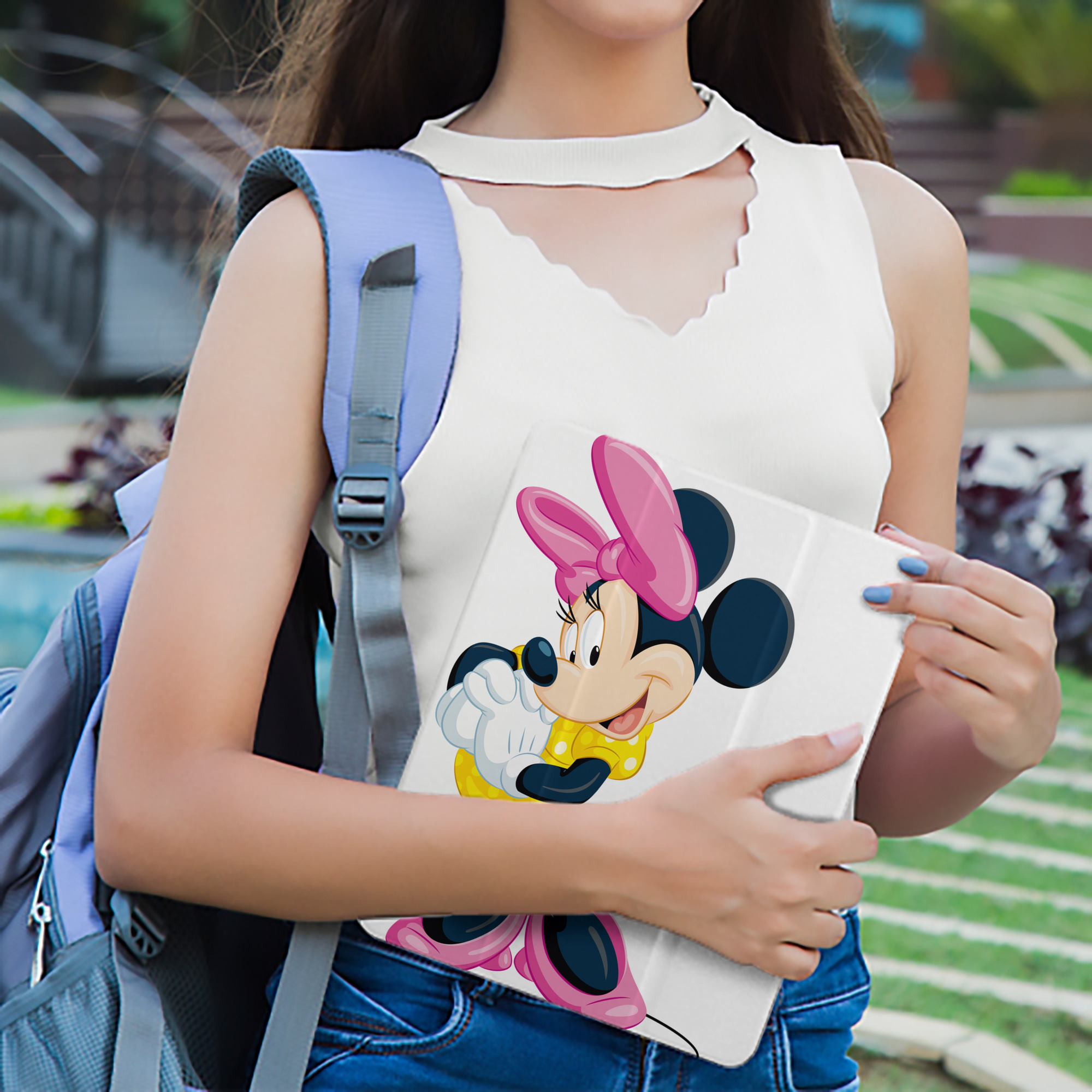 ミッキーマウス Mickey Mouse IPad ケース ペン収納付き 三つ折りスタンド PUレザー×シリコン 対応機種9.5/10.5/10.9インチ