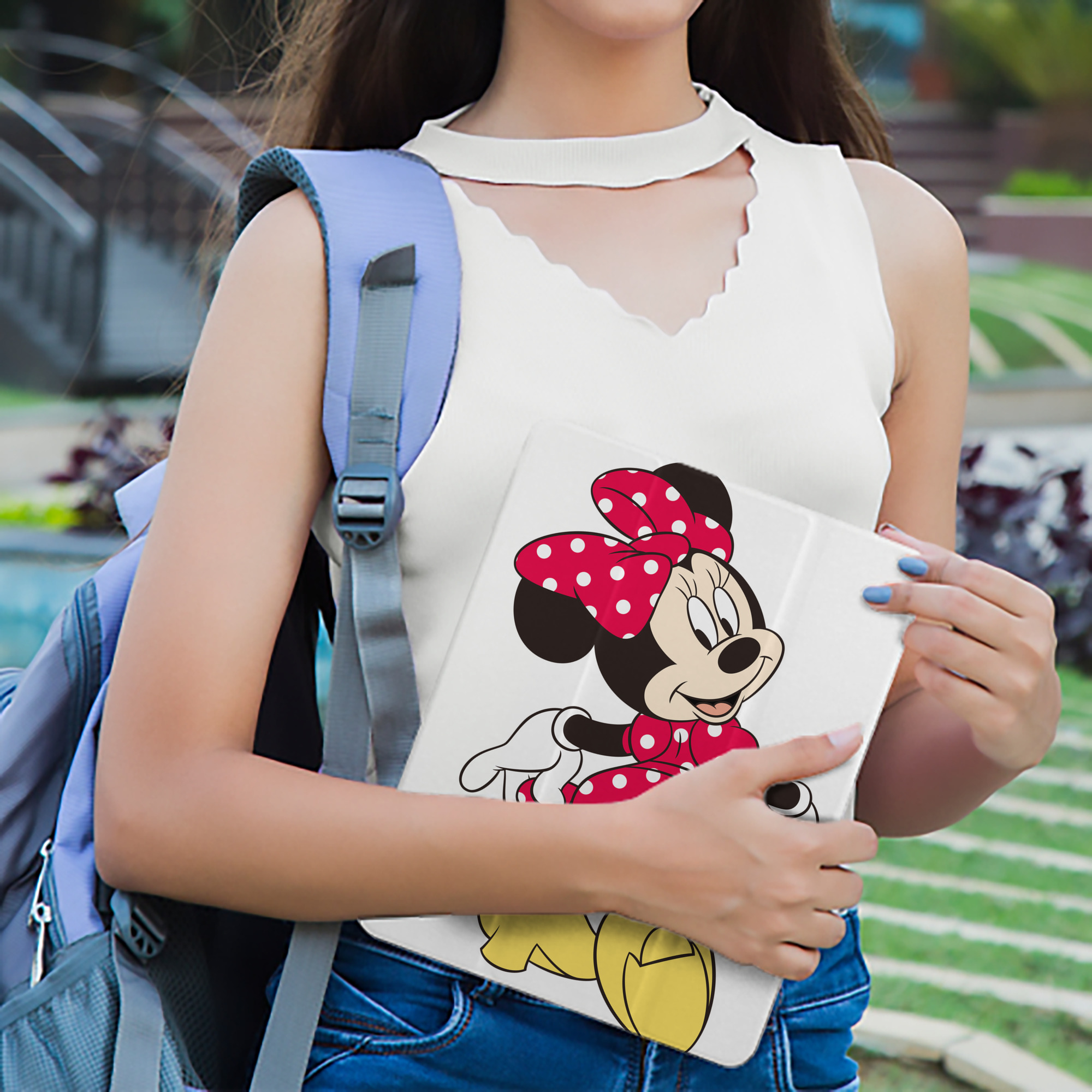 ミッキーマウス Mickey Mouse IPad ケース ペン収納付き 三つ折りスタンド PUレザー×シリコン 対応機種9.5/10.5/10.9インチ