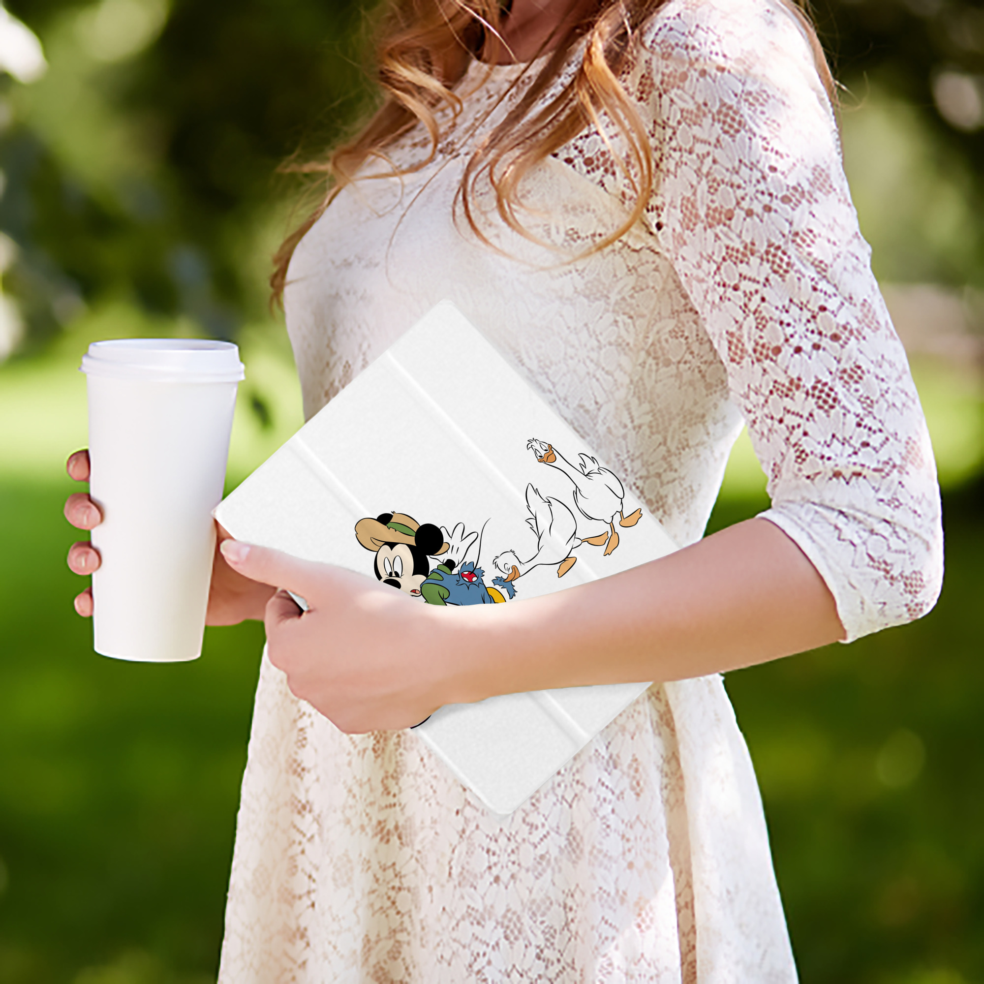 ミッキーマウス Mickey Mouse IPad ケース ペン収納付き 三つ折りスタンド PUレザー×シリコン 対応機種9.5/10.5/10.9インチ