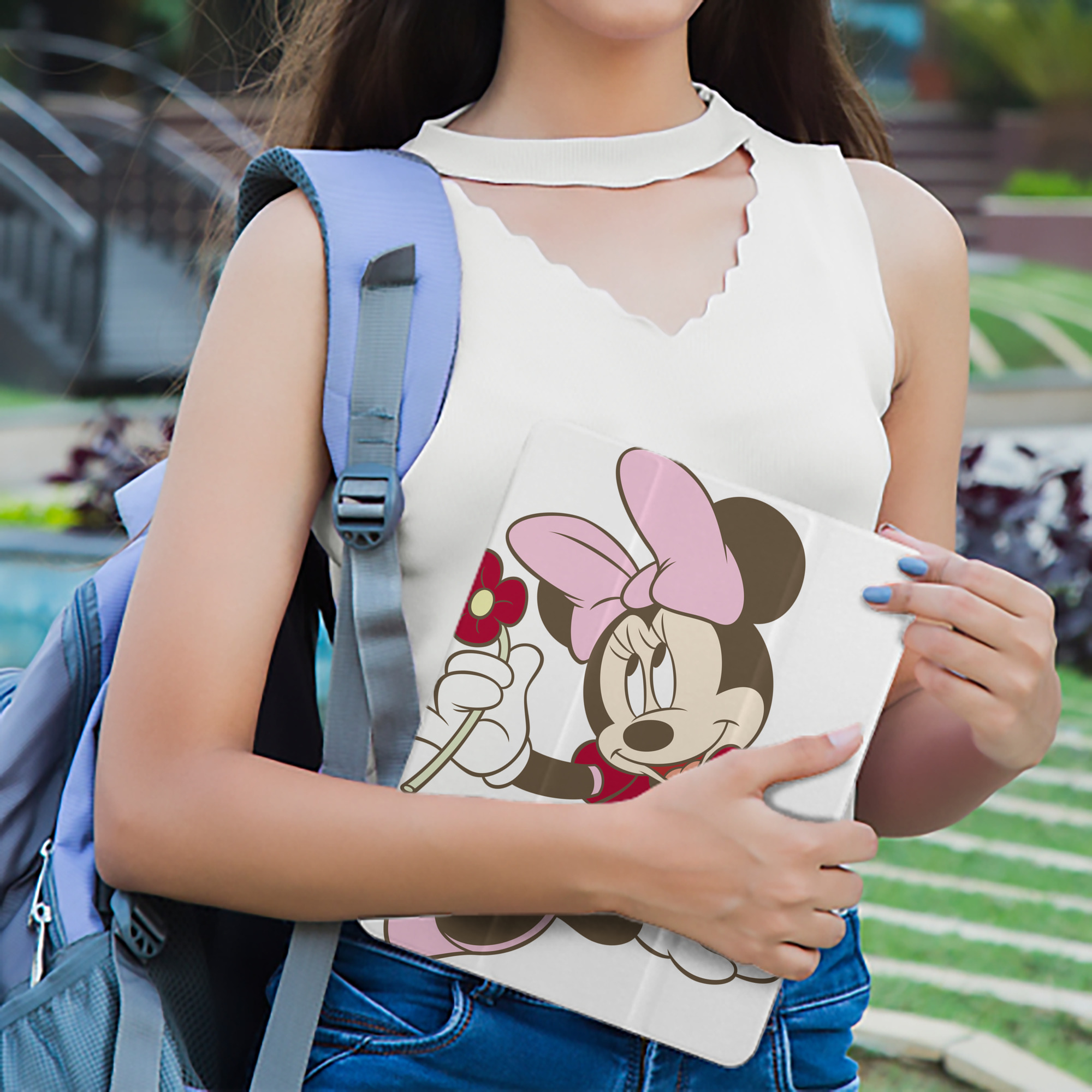 ミッキーマウス Mickey Mouse IPad ケース ペン収納付き 三つ折りスタンド PUレザー×シリコン 対応機種9.5/10.5/10.9インチ