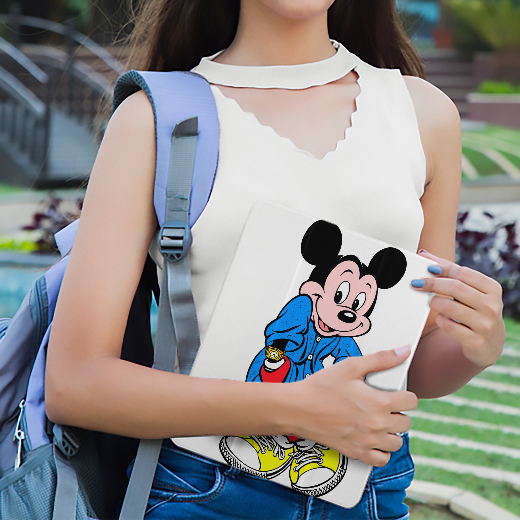 ミッキーマウス Mickey Mouse IPad ケース ペン収納付き 三つ折りスタンド PUレザー×シリコン 対応機種9.5/10.5/10.9インチ