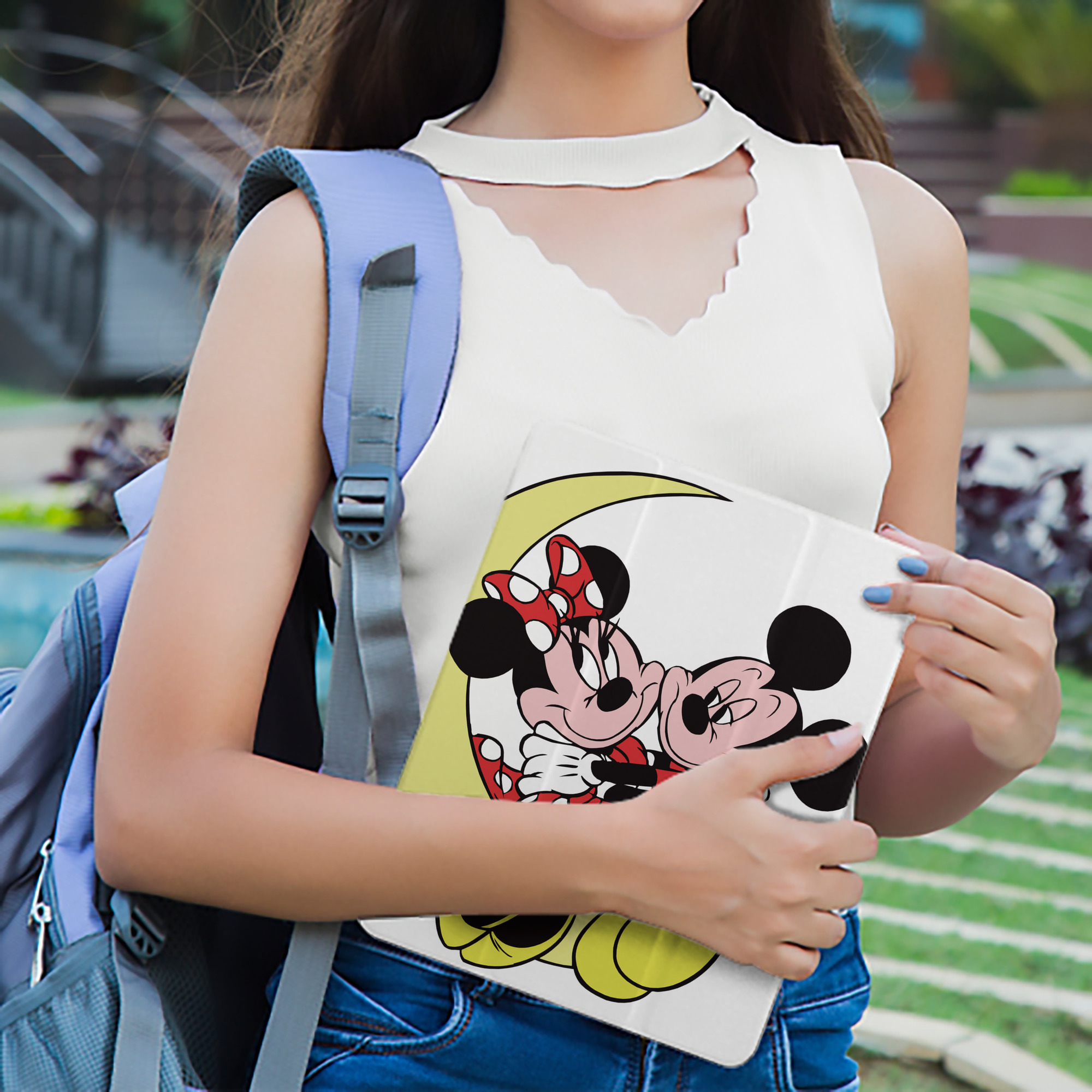 ミッキーマウス Mickey Mouse IPad ケース ペン収納付き 三つ折りスタンド PUレザー×シリコン 対応機種9.5/10.5/10.9インチ