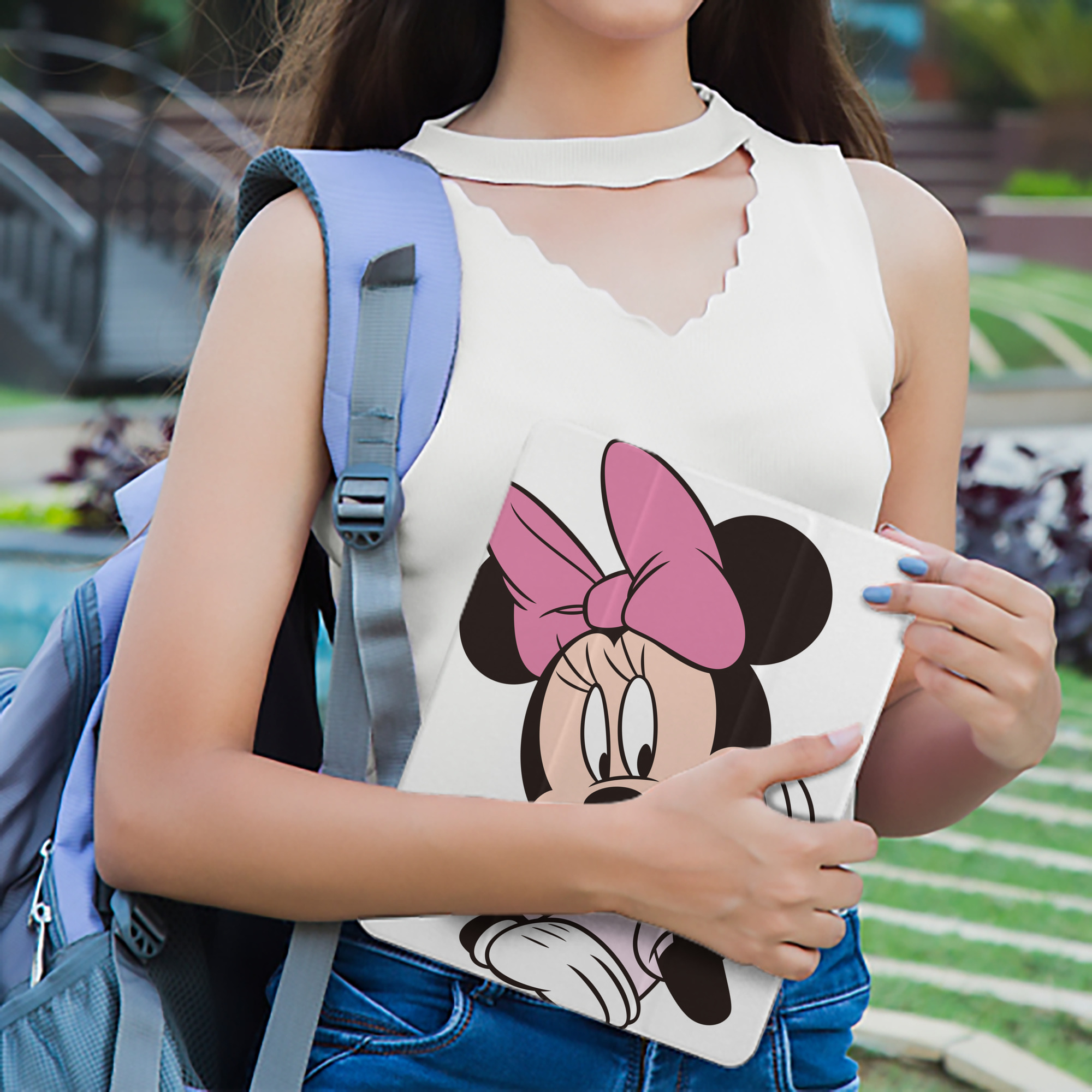 ミッキーマウス Mickey Mouse IPad ケース ペン収納付き 三つ折りスタンド PUレザー×シリコン 対応機種9.5/10.5/10.9インチ